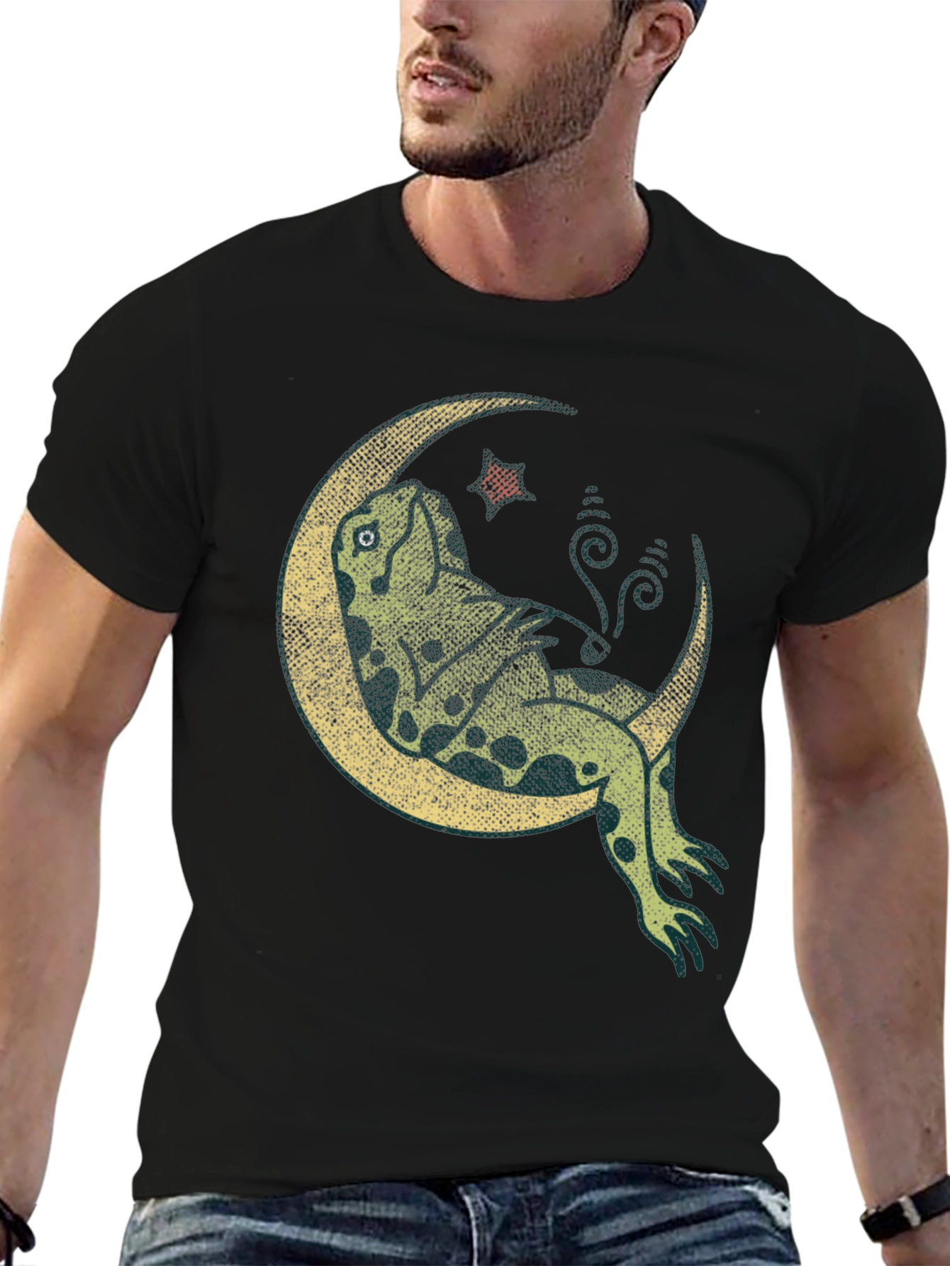 Frog on Moon Graphic T-Shirt - Relaxed Fit