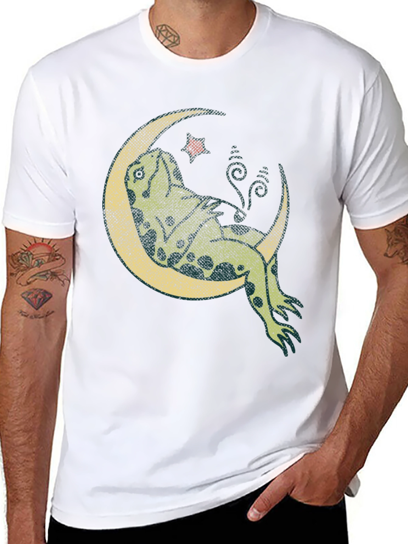 Frog on Moon Graphic T-Shirt - Relaxed Fit
