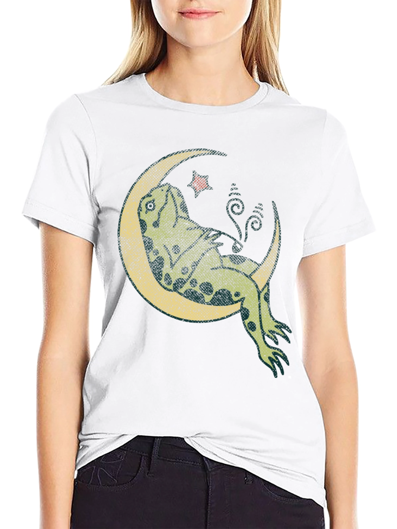 Frog on Moon Graphic T-Shirt - Relaxed Fit