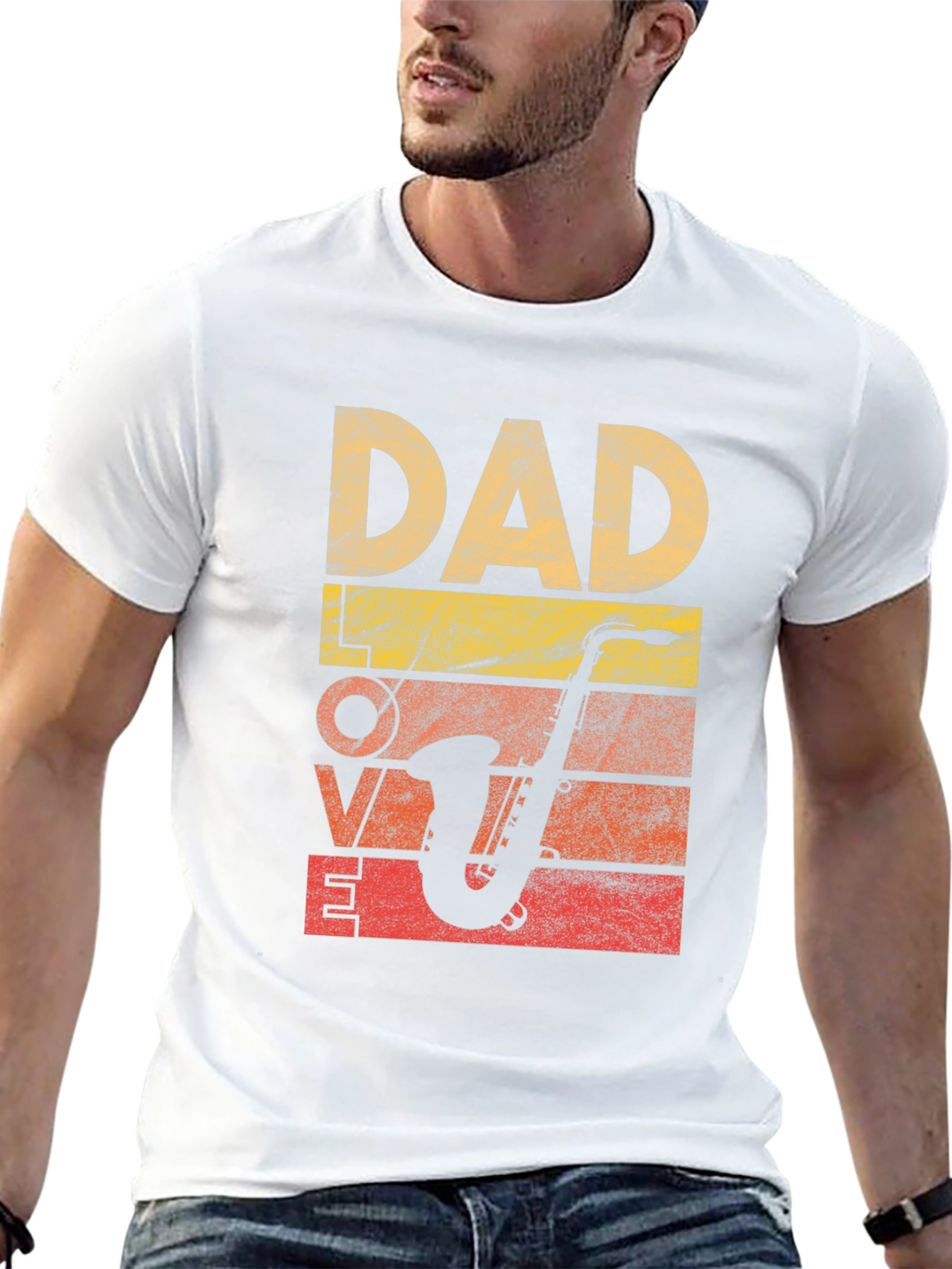 Dad Saxophone Graphic T-Shirt