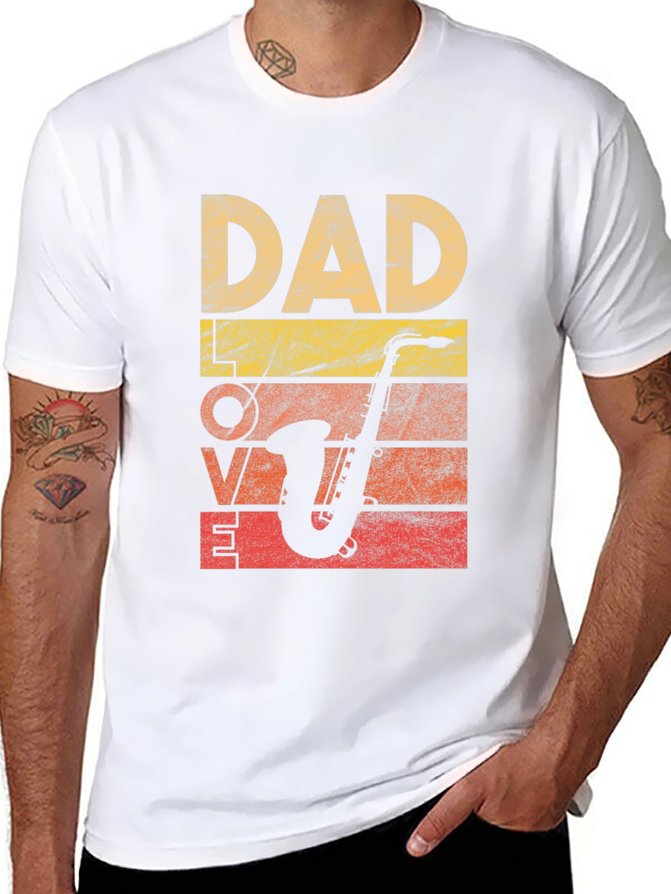 Dad Saxophone Graphic T-Shirt