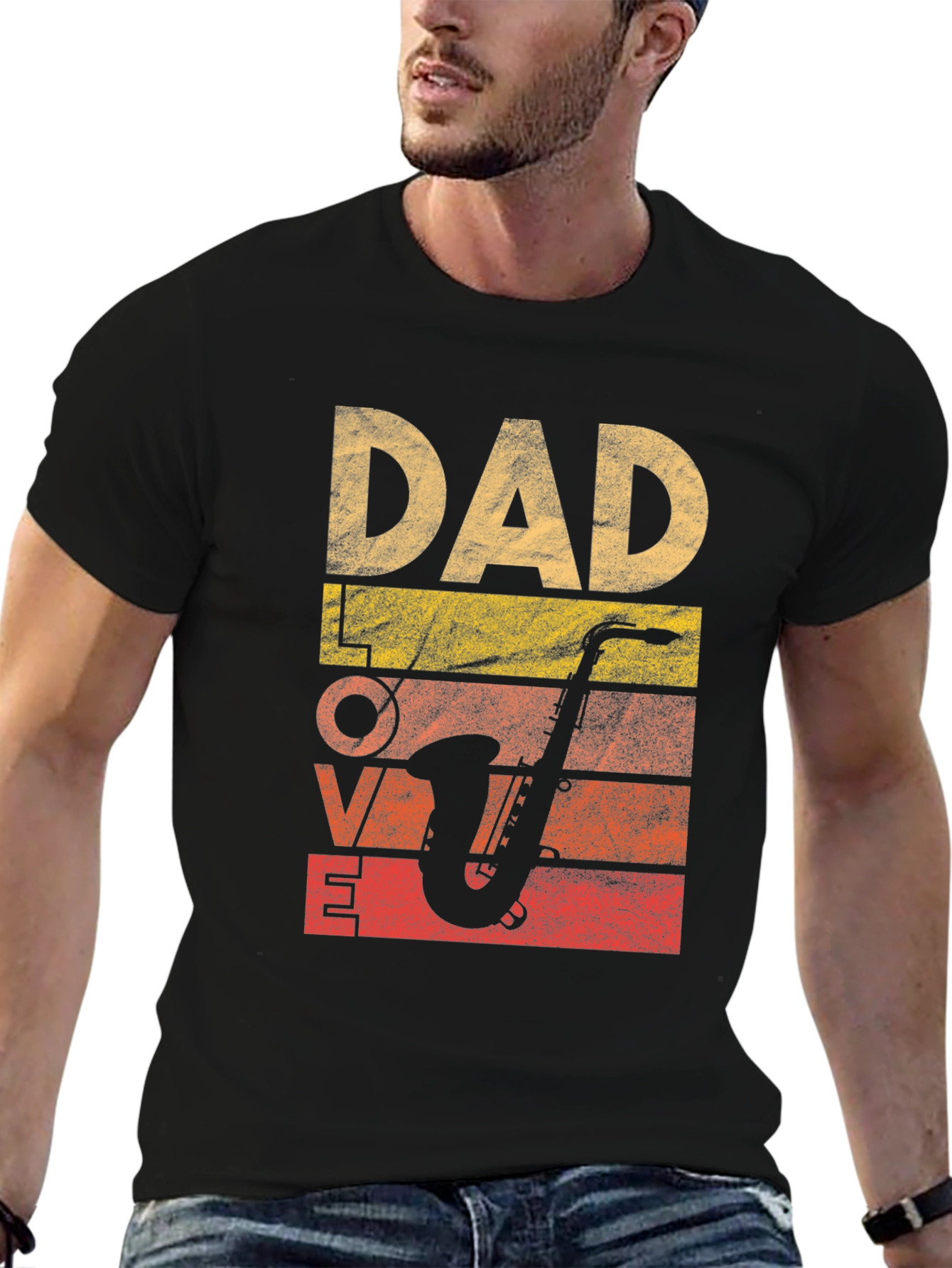 Dad Saxophone Graphic T-Shirt