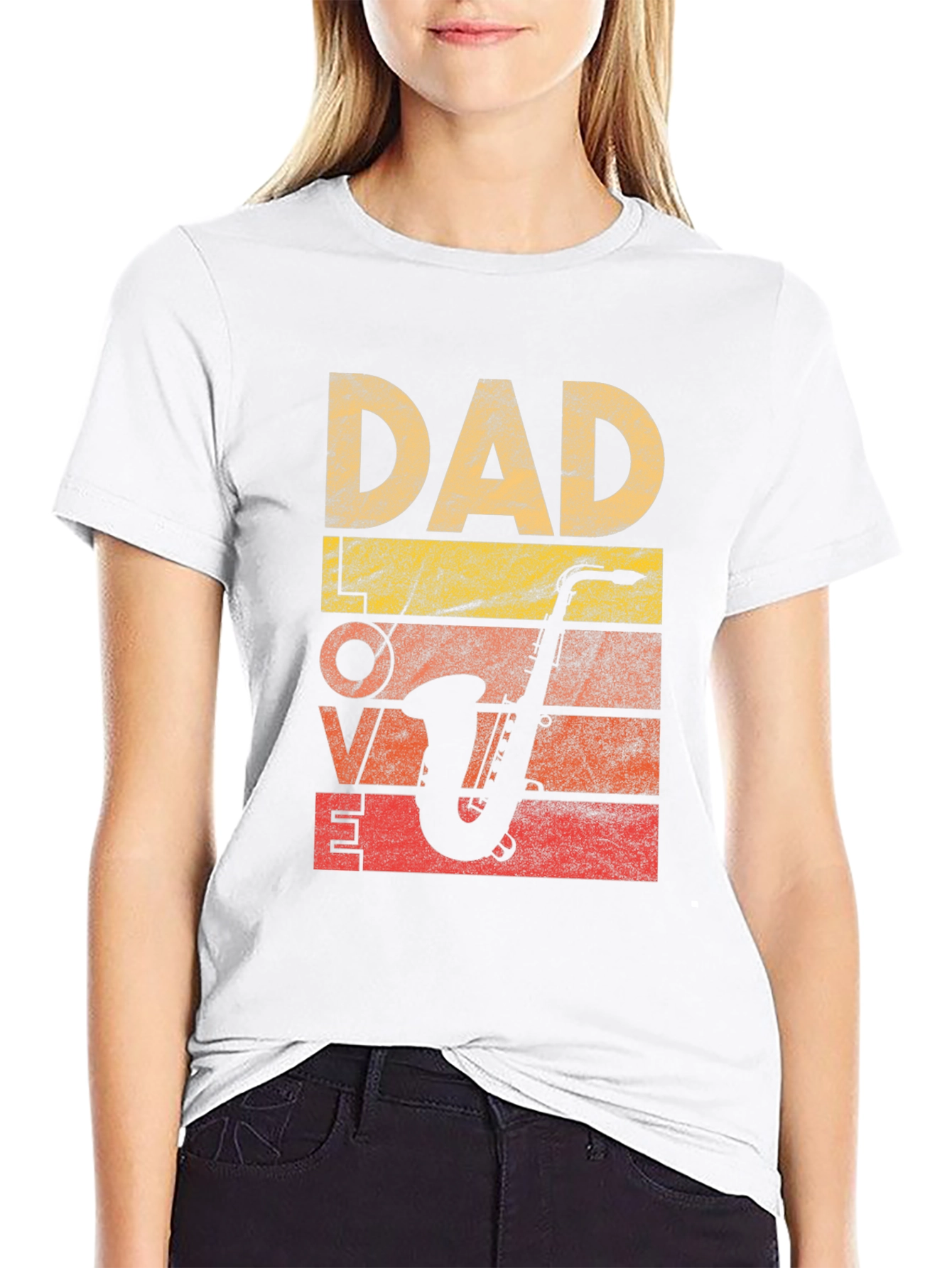 Dad Saxophone Graphic T-Shirt
