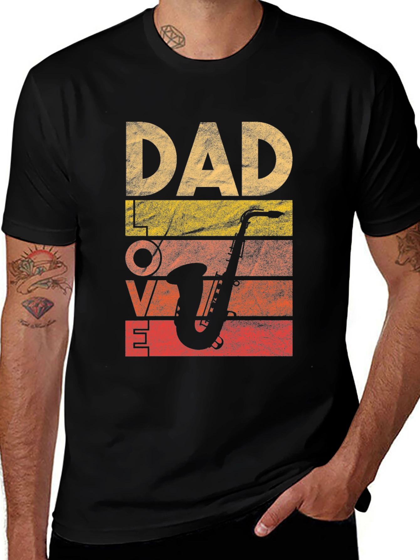 Dad Saxophone Graphic T-Shirt