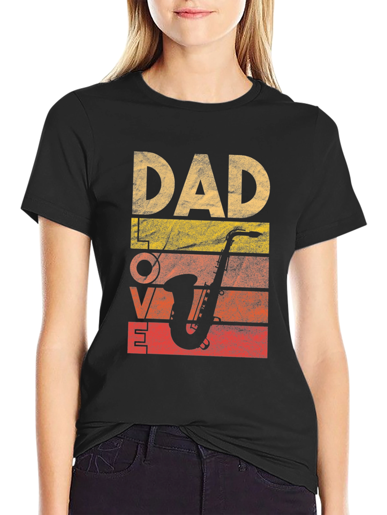 Dad Saxophone Graphic T-Shirt