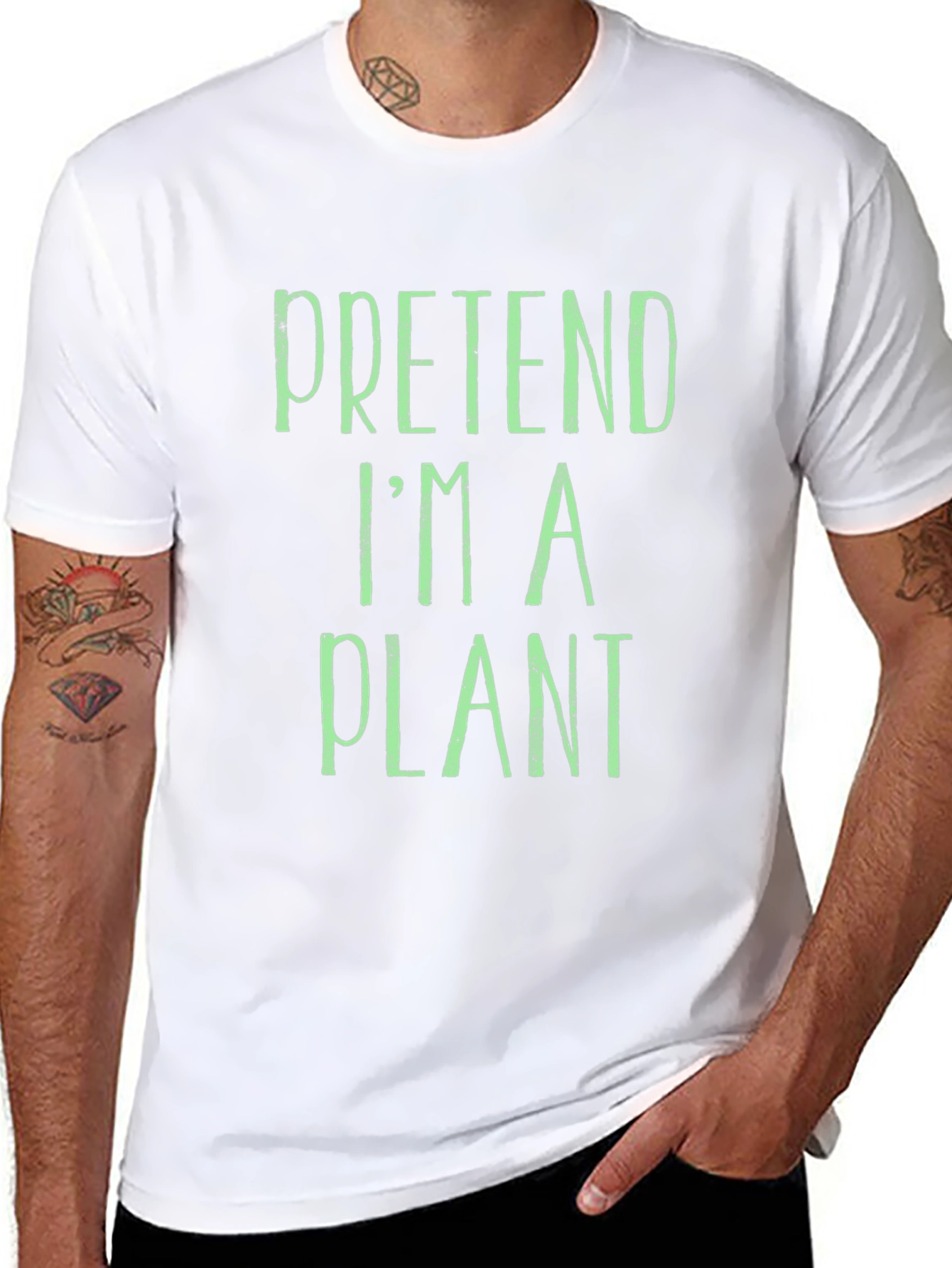 Pretend Im A Plant T-Shirt - Funny Novelty Tee