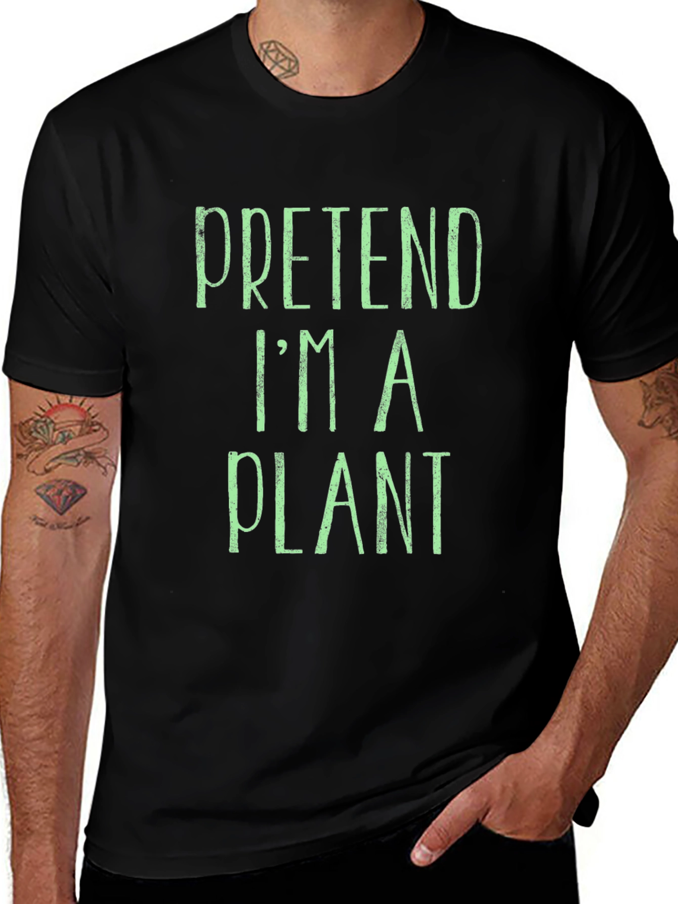 Pretend Im A Plant T-Shirt - Funny Novelty Tee