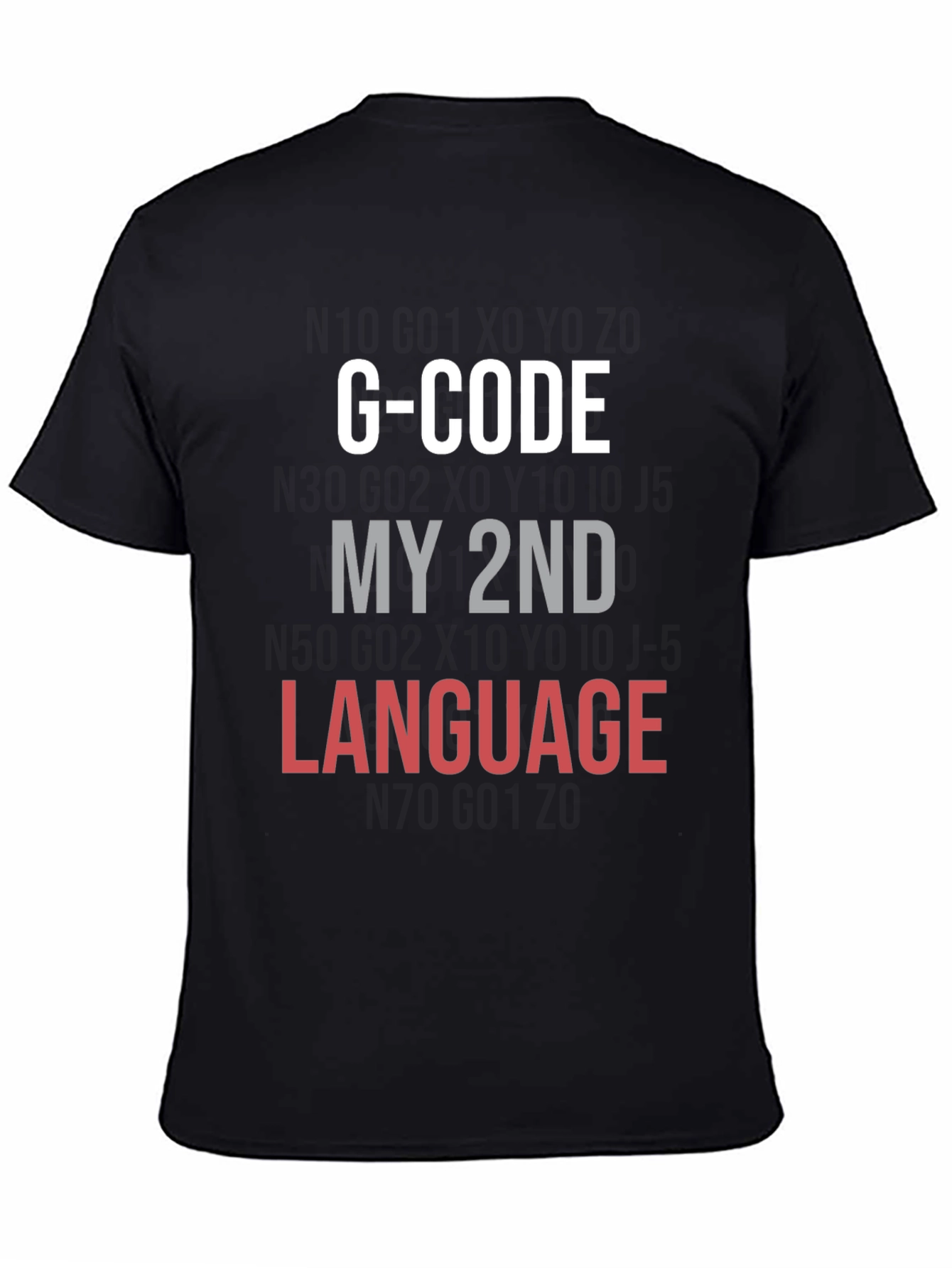 G-Code My 2nd Language Black T-Shirt