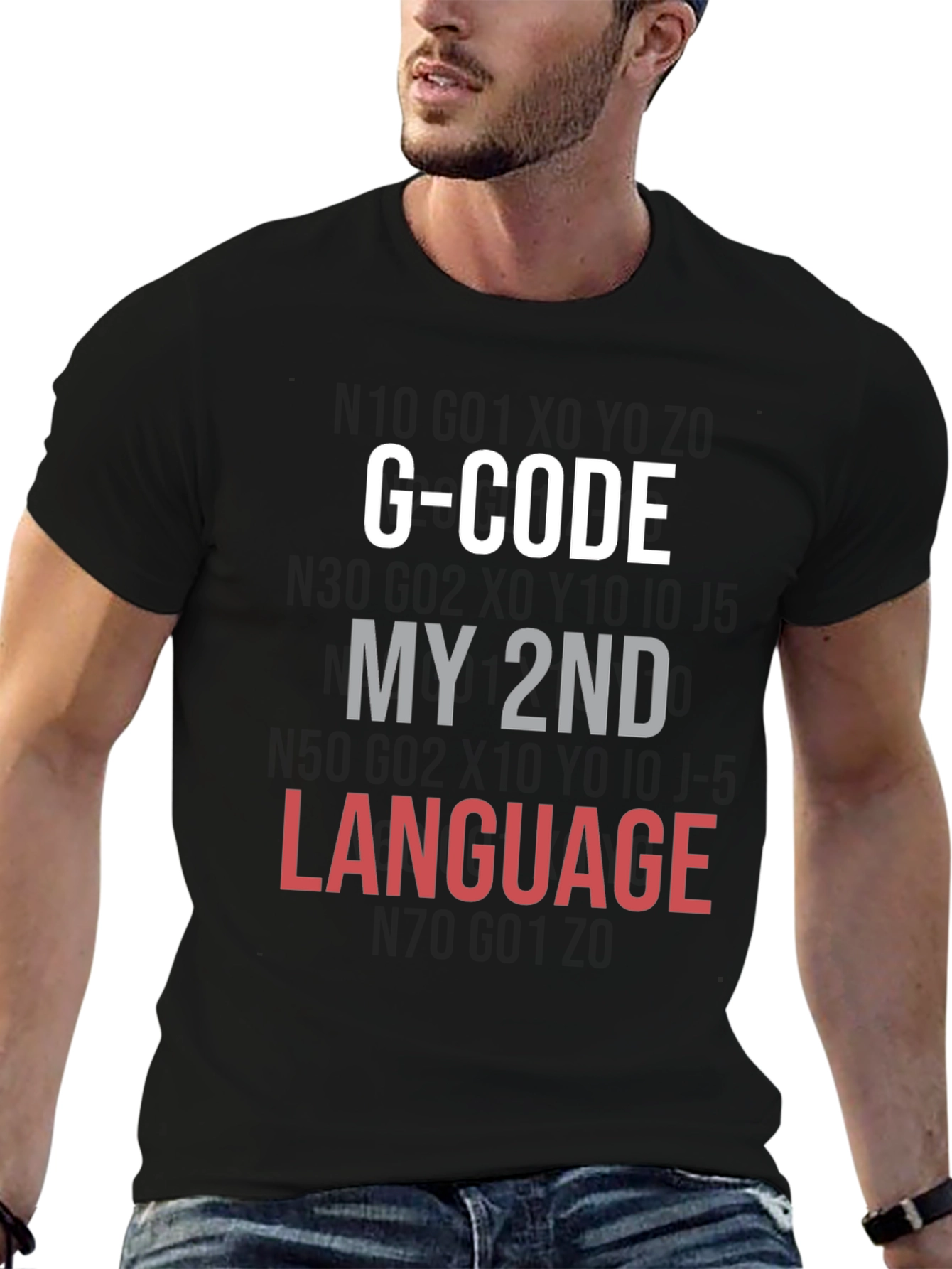 G-Code My 2nd Language Black T-Shirt