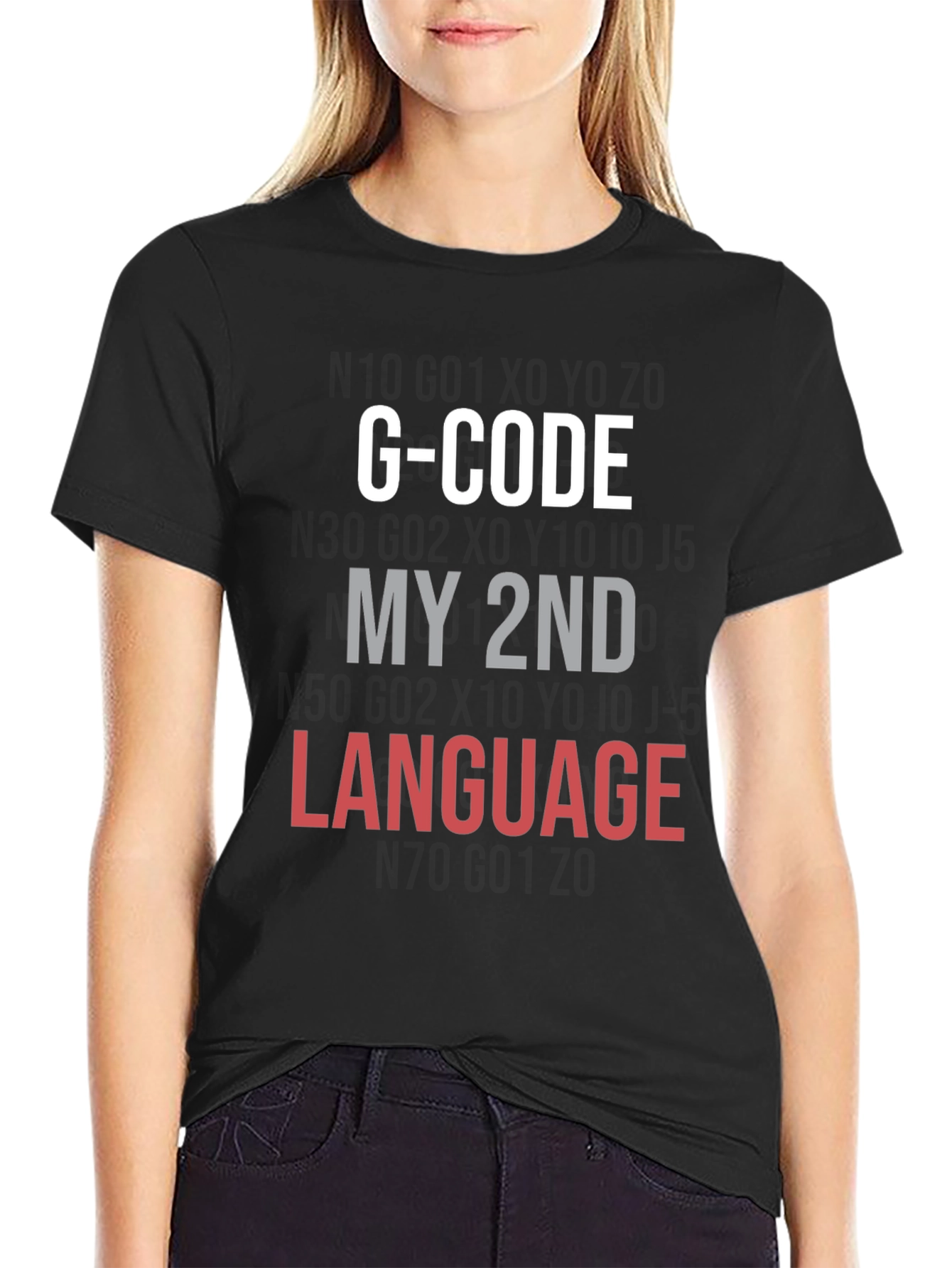 G-Code My 2nd Language Black T-Shirt
