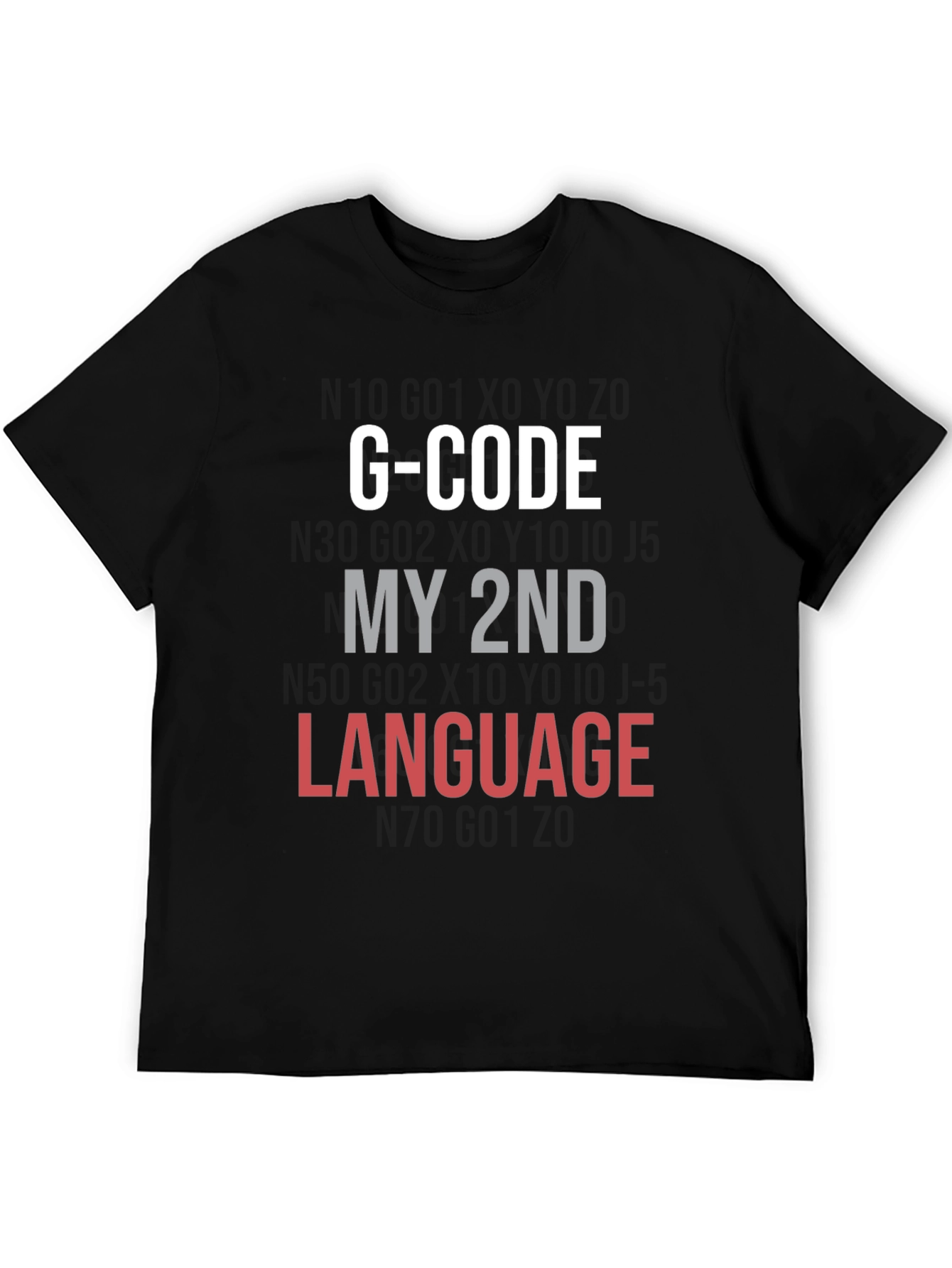 G-Code My 2nd Language Black T-Shirt
