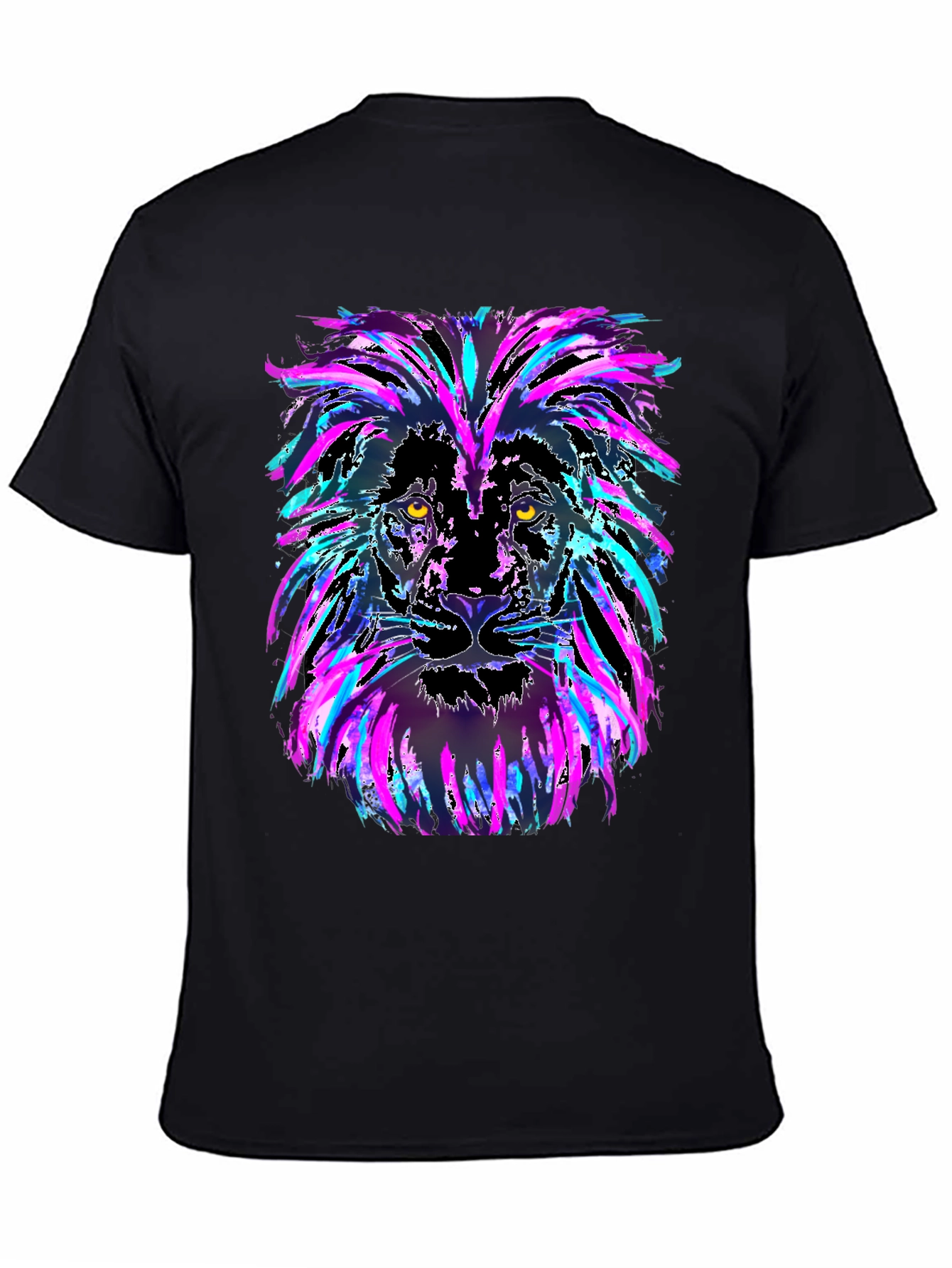 Lion Head Graphic Tee - Mens Black T-Shirt