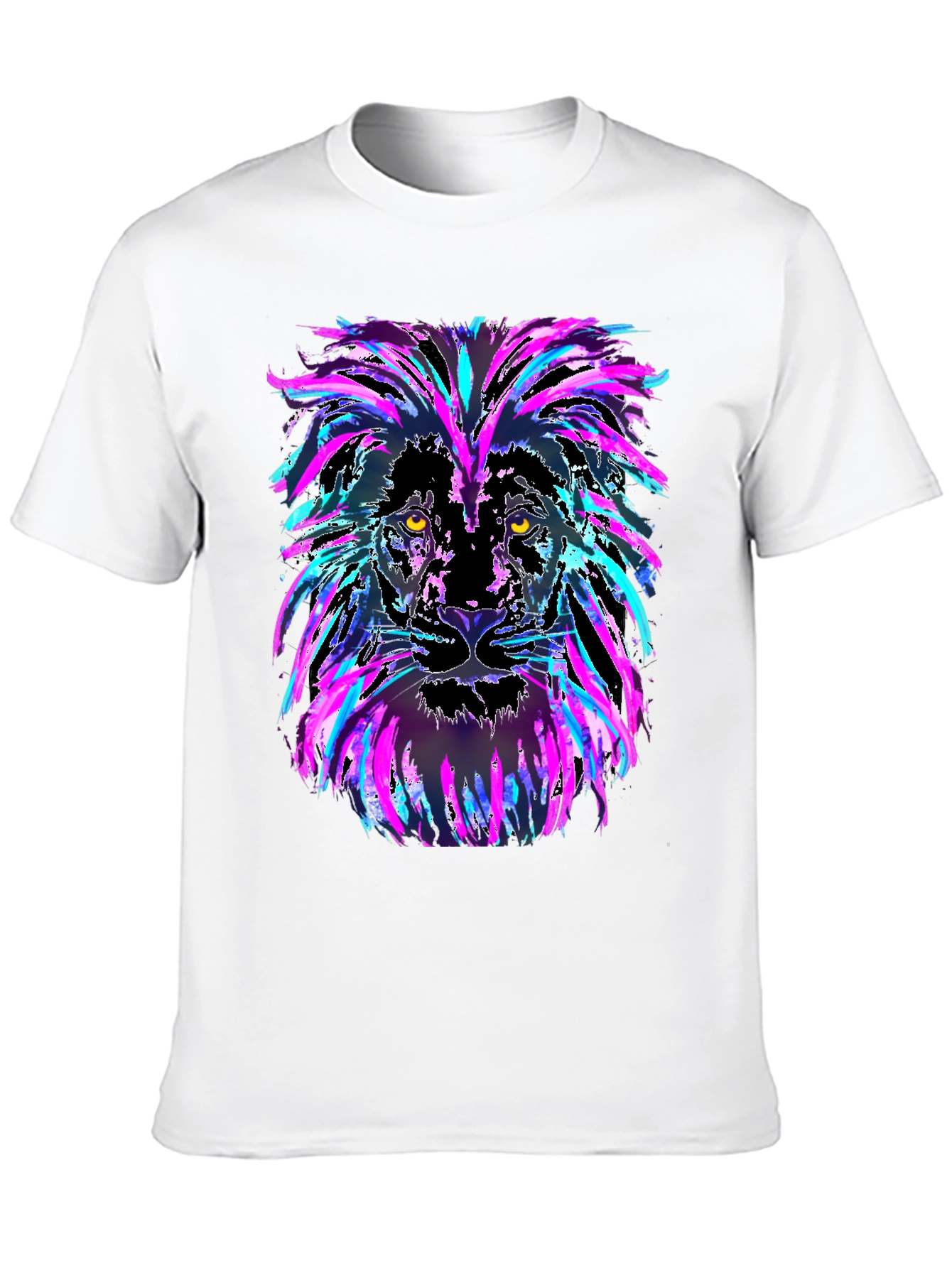 Lion Head Graphic Tee - Mens Black T-Shirt