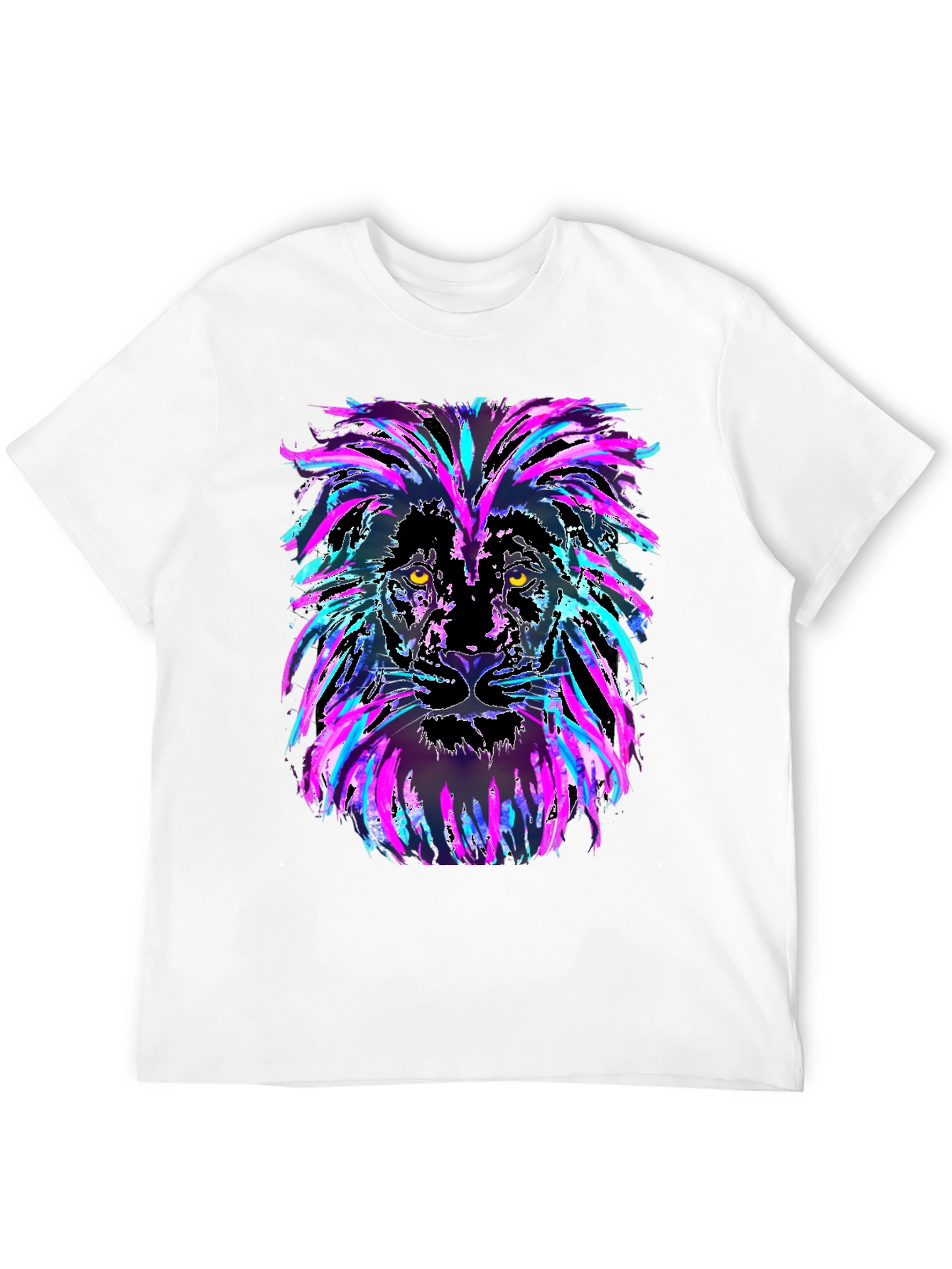 Lion Head Graphic Tee - Mens Black T-Shirt