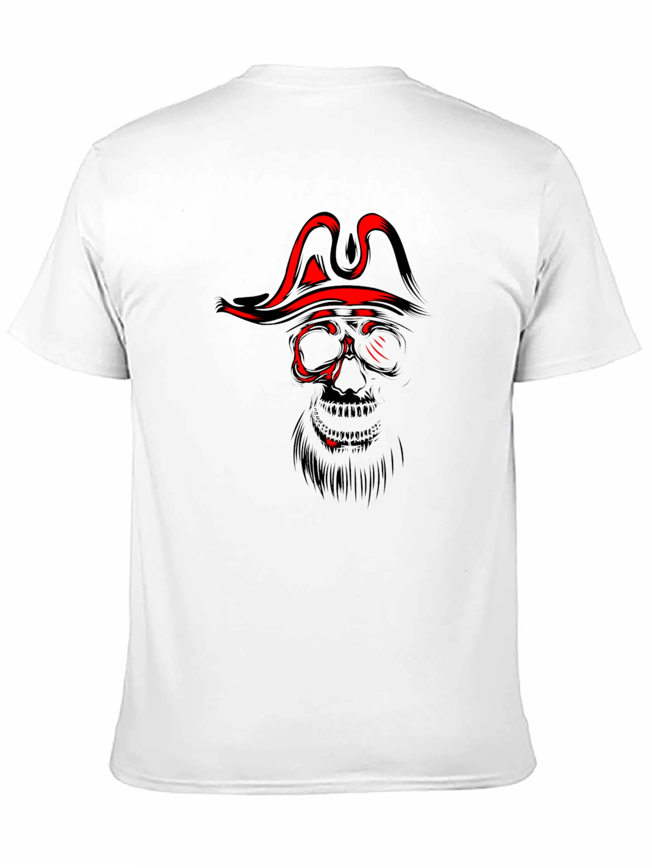 Pirate Skull Graphic T-Shirt - Black Cotton Tee