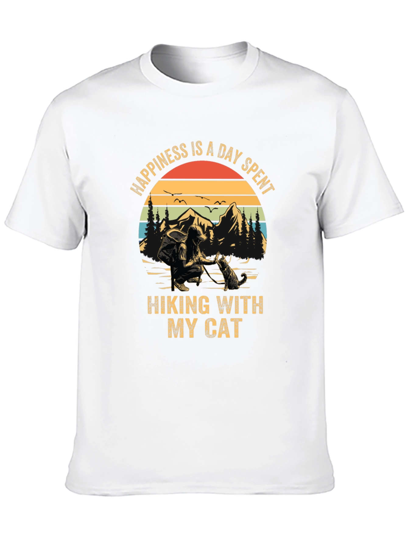 Happiness is Hiking with My Cat T-Shirt