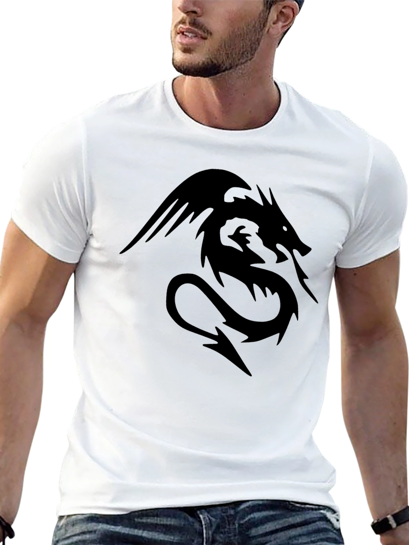 Black Dragon Graphic T-Shirt - Mens Fashion Tee