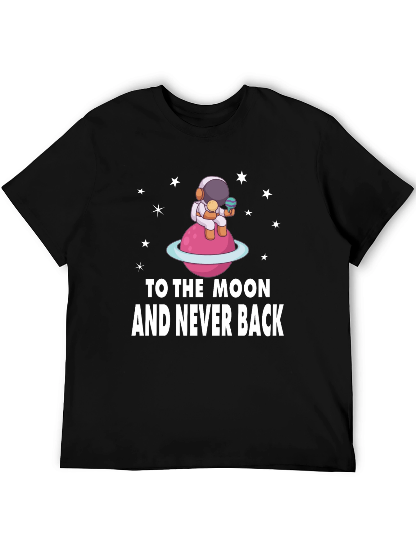 To the Moon Astronaut Black T-Shirt