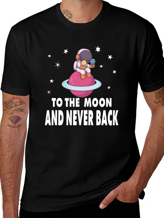 To the Moon Astronaut Black T-Shirt