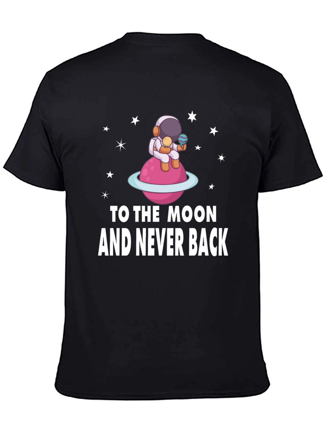 To the Moon Astronaut Black T-Shirt