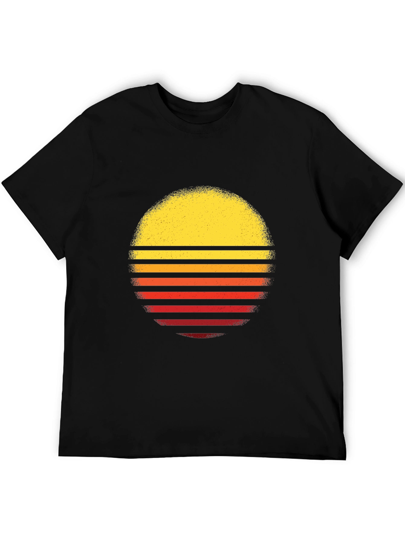 Retro Sunset Graphic T-Shirt - Black