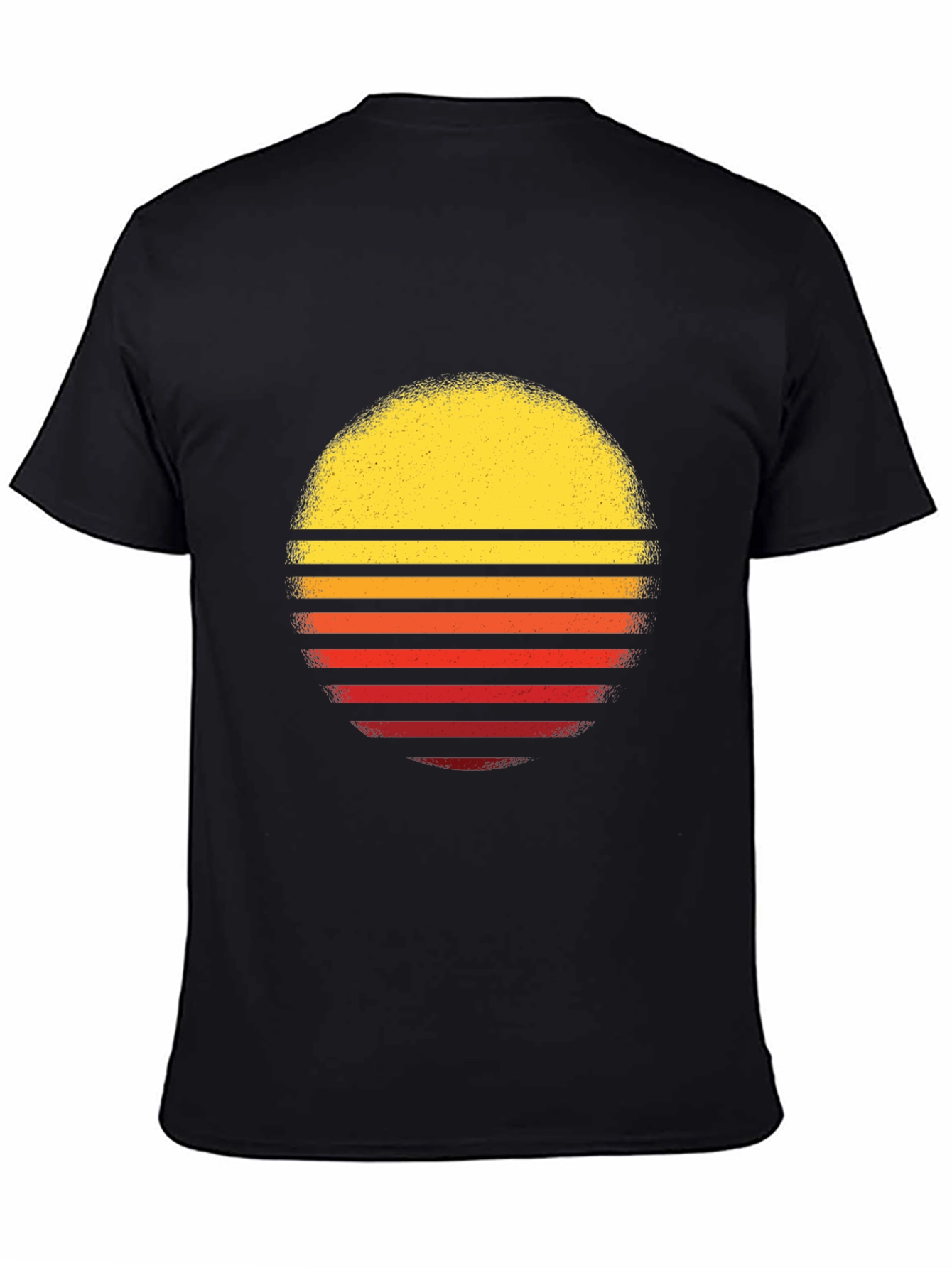 Retro Sunset Graphic T-Shirt - Black