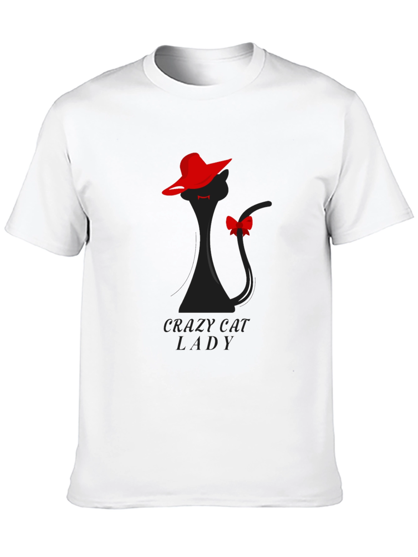 Crazy Cat Lady T-Shirt: Elegant Feline Silhouette Tee