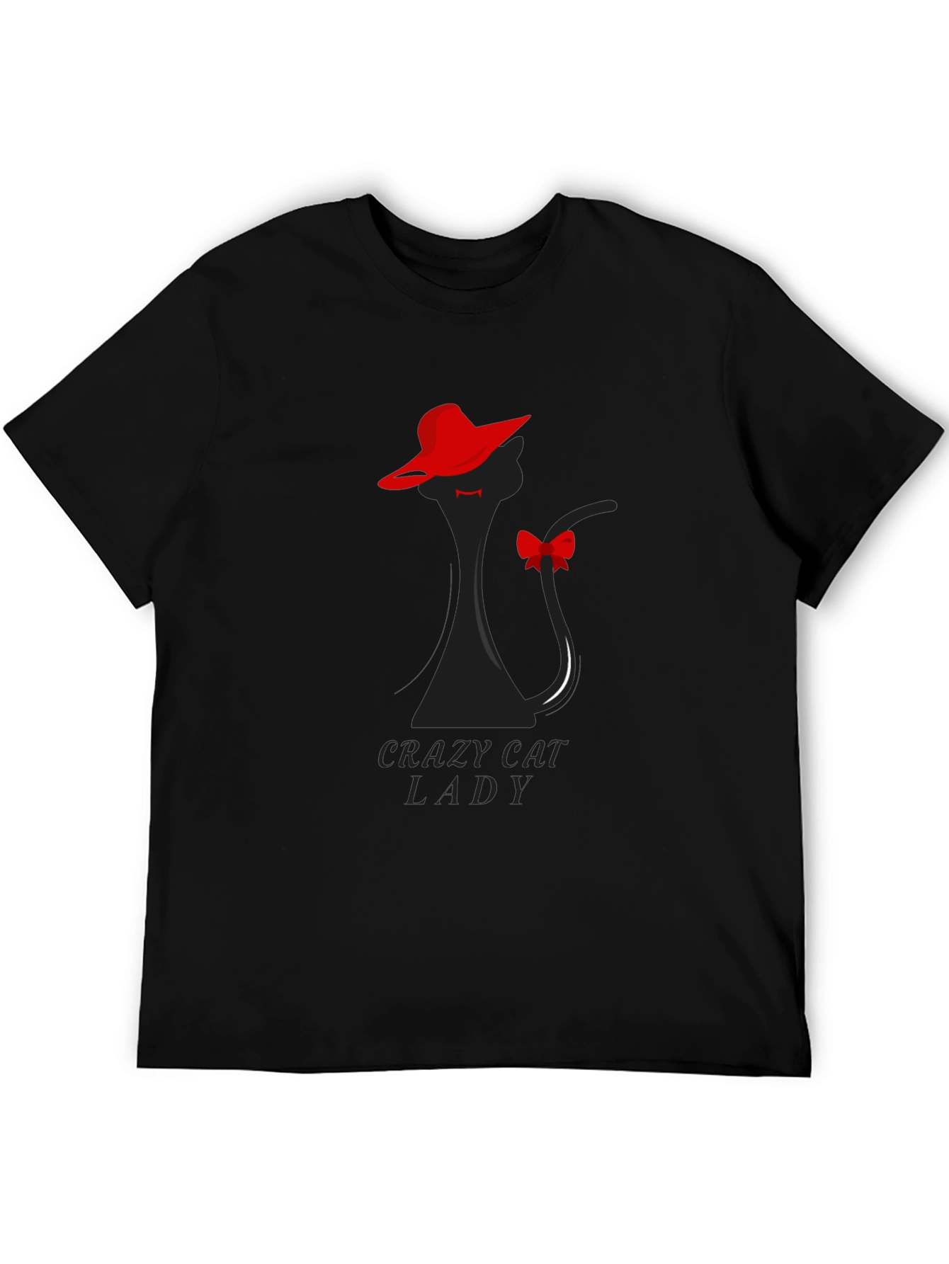 Crazy Cat Lady T-Shirt: Elegant Feline Silhouette Tee