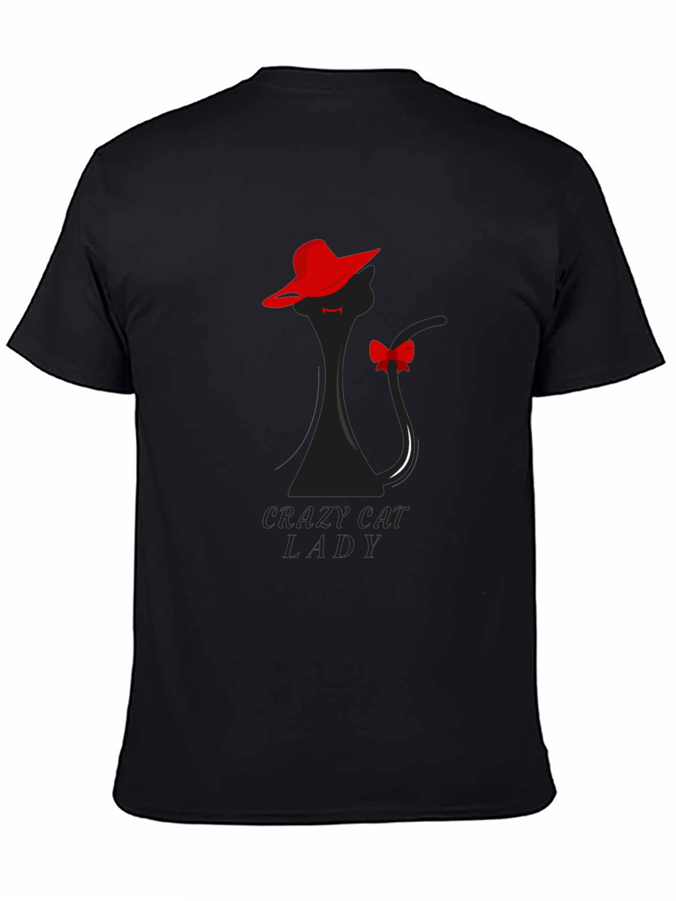 Crazy Cat Lady T-Shirt: Elegant Feline Silhouette Tee
