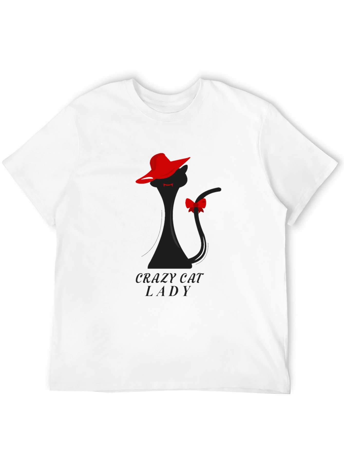 Crazy Cat Lady T-Shirt: Elegant Feline Silhouette Tee