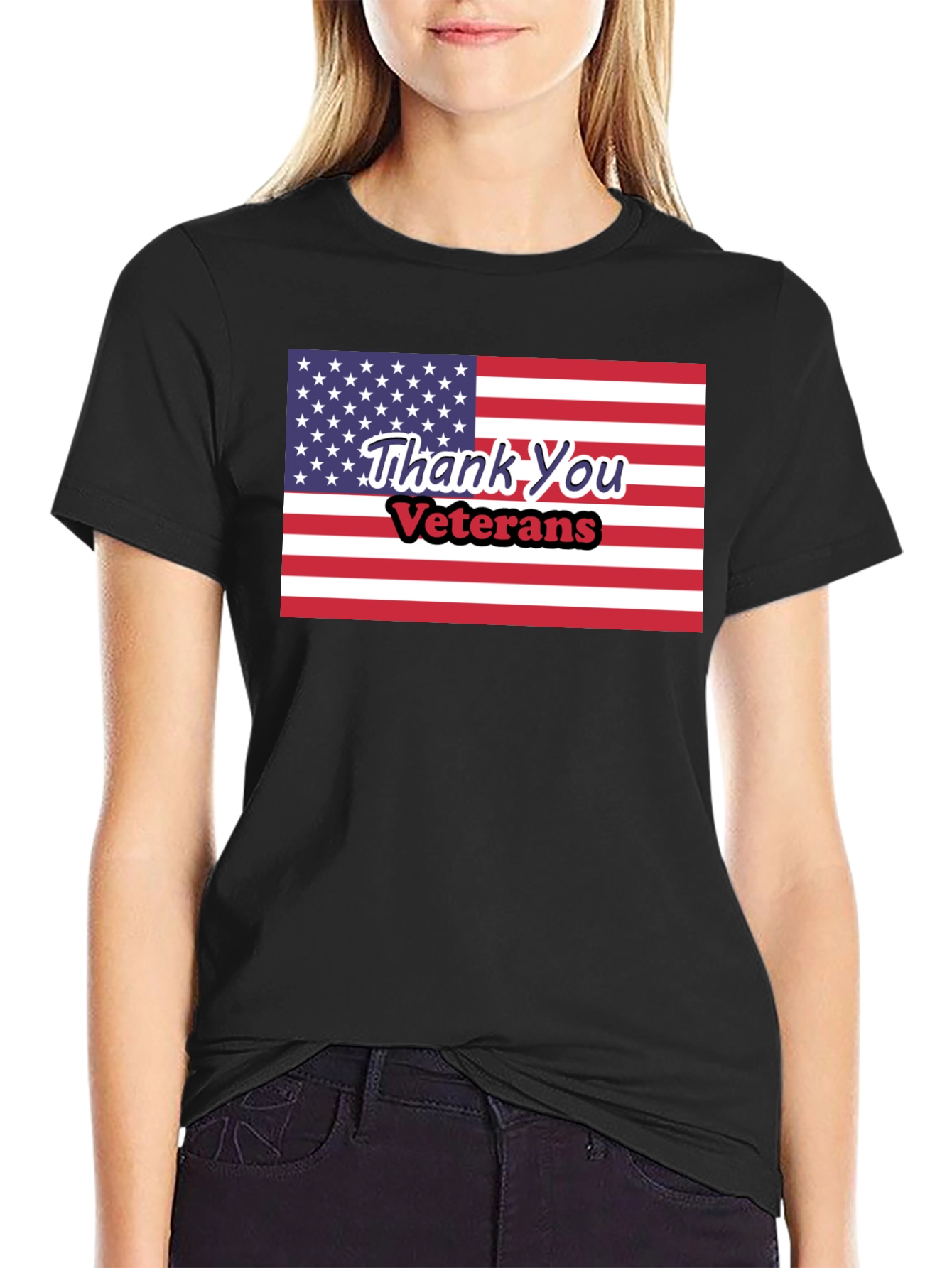 Thank You Veterans American Flag T-Shirt