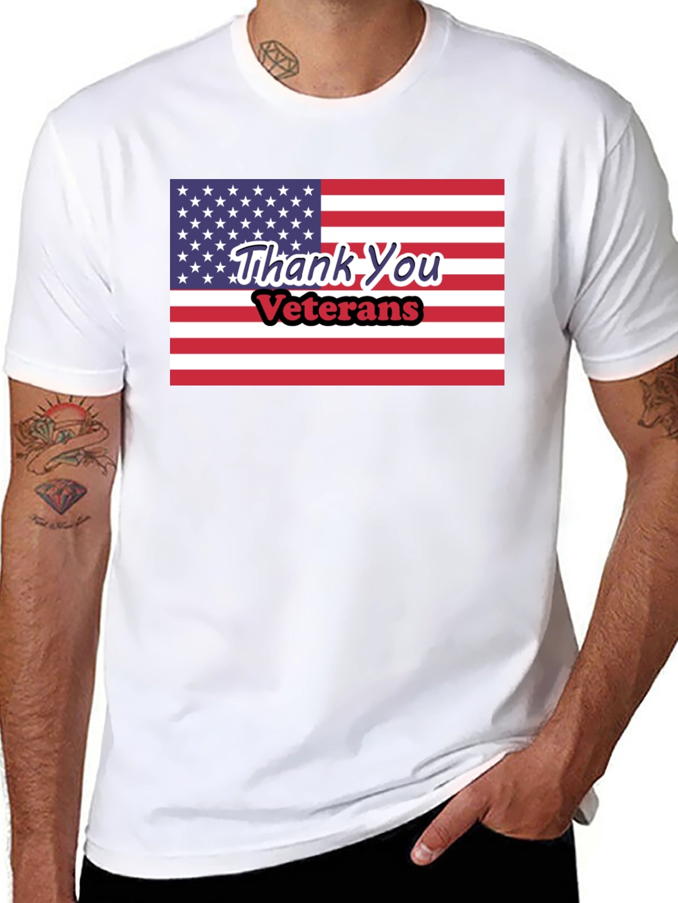 Thank You Veterans American Flag T-Shirt