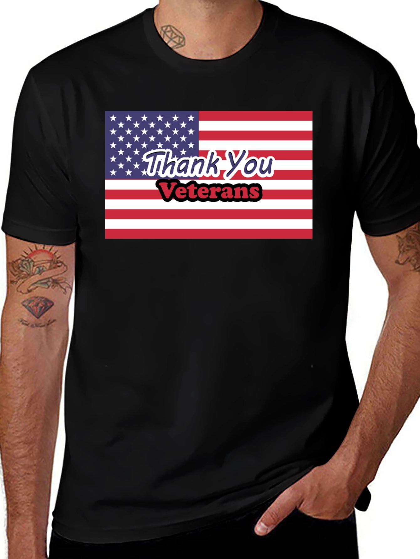 Thank You Veterans American Flag T-Shirt