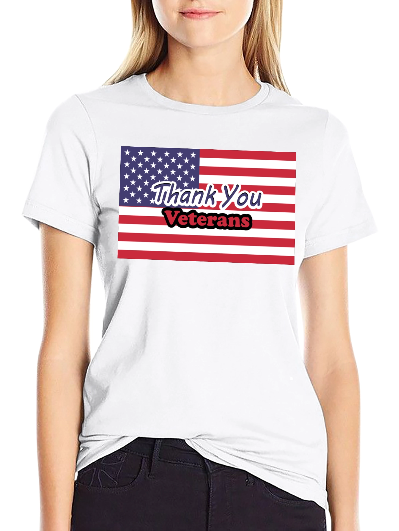 Thank You Veterans American Flag T-Shirt