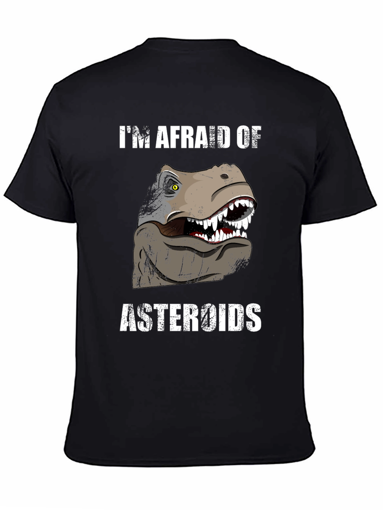 Im Afraid of Asteroids Dinosaur Graphic Tee