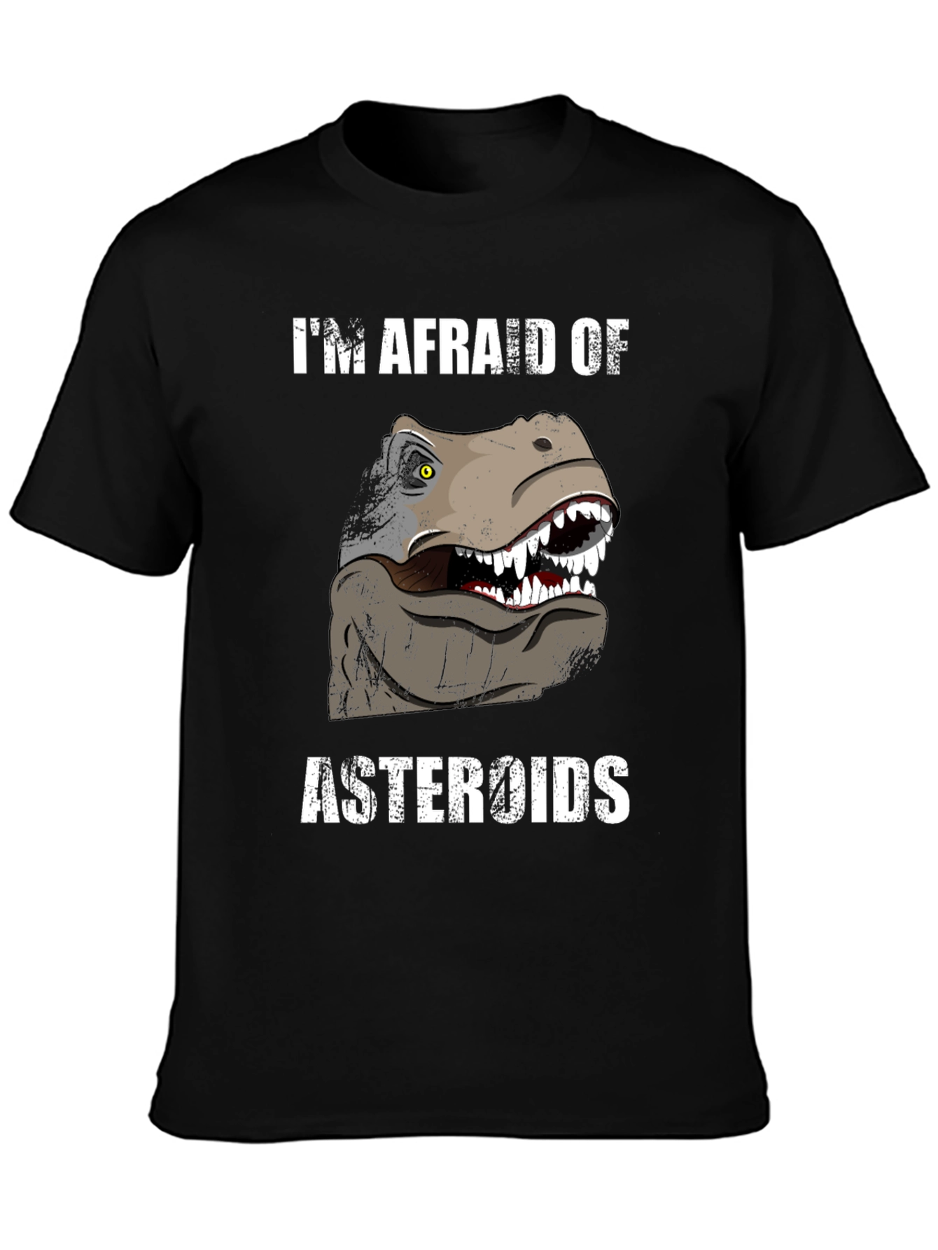 Im Afraid of Asteroids Dinosaur Graphic Tee