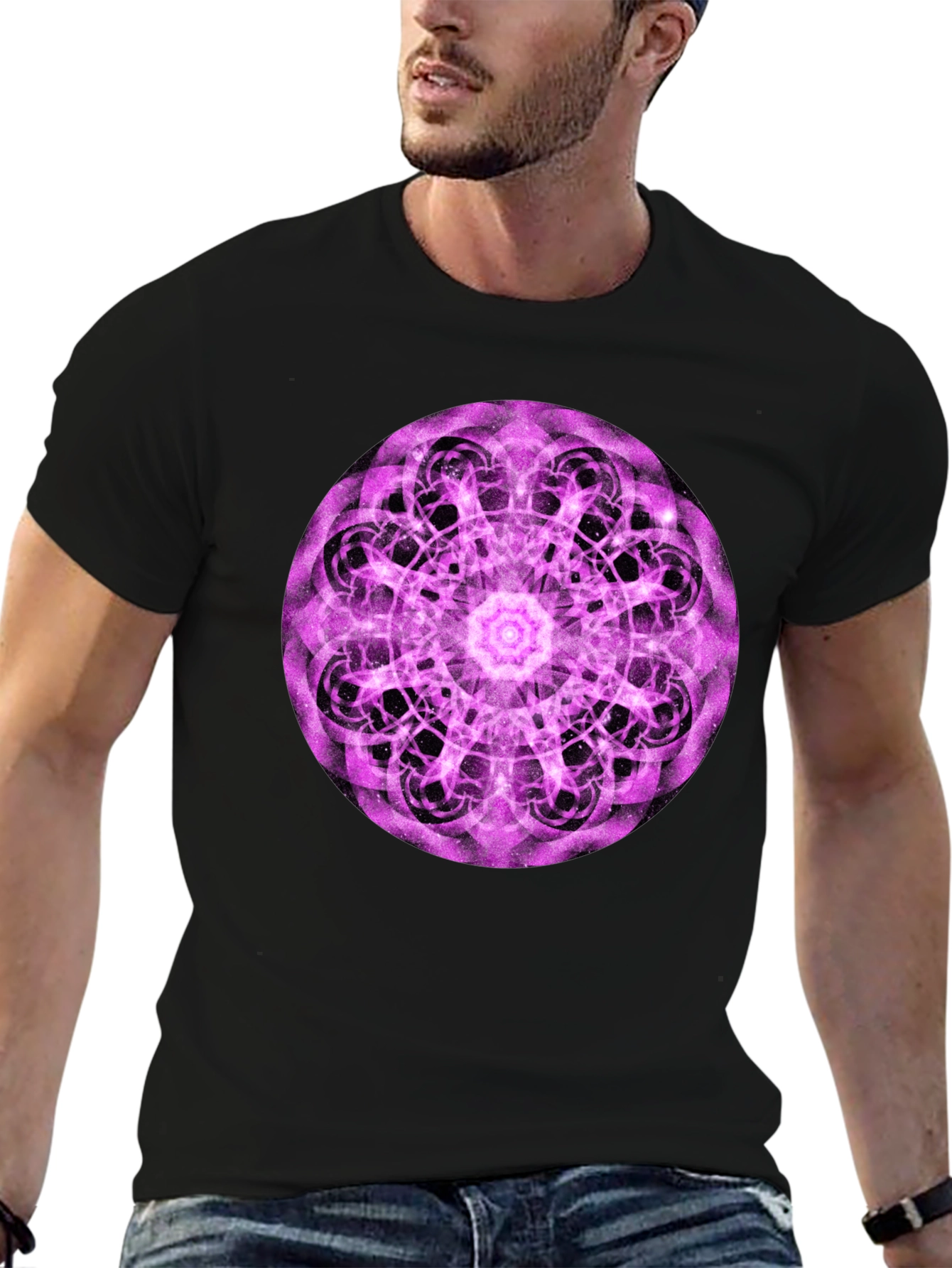 Mystic Mandala Black T-Shirt