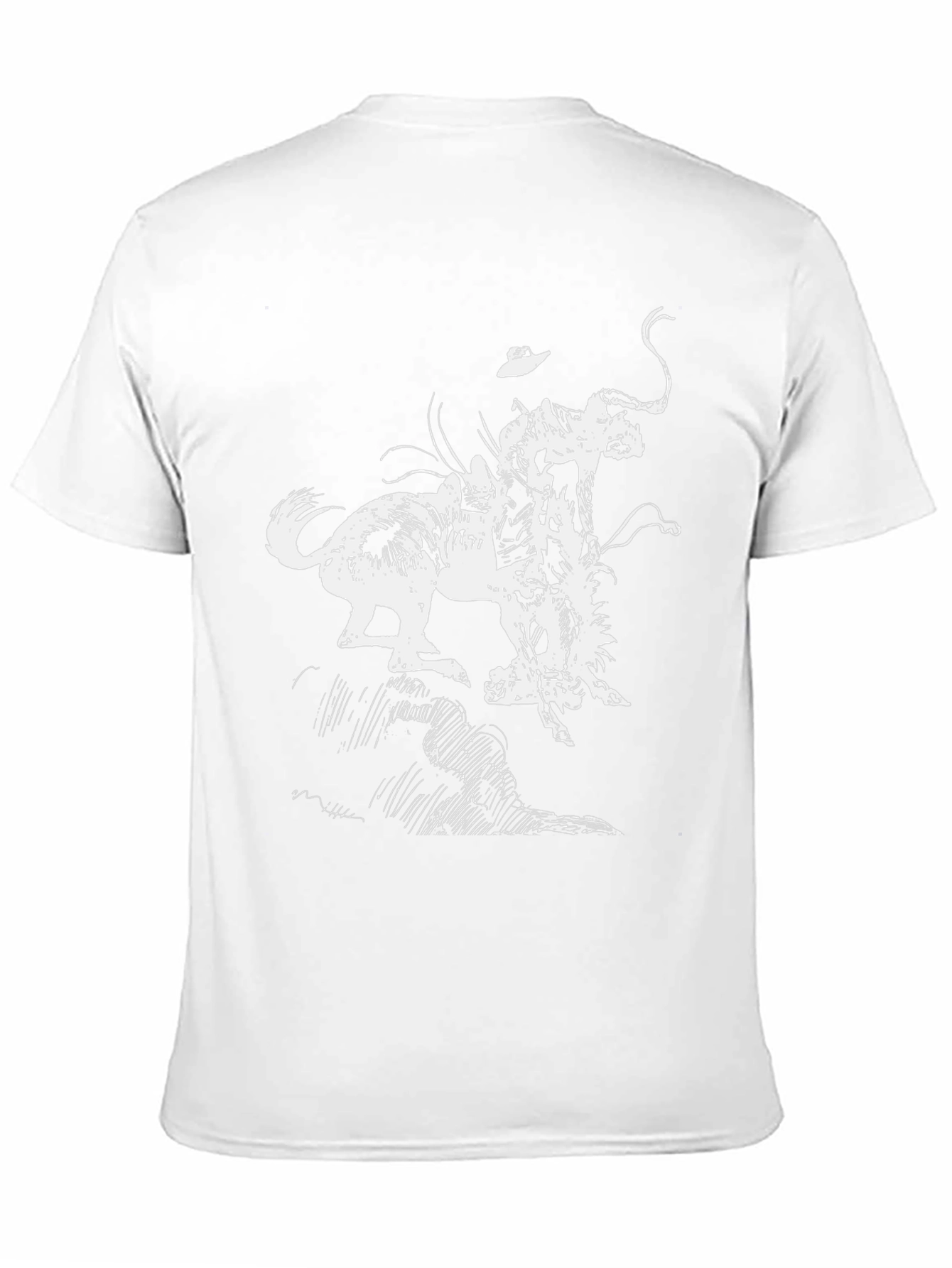Black Graphic Tee - Bronco Rider T-Shirt