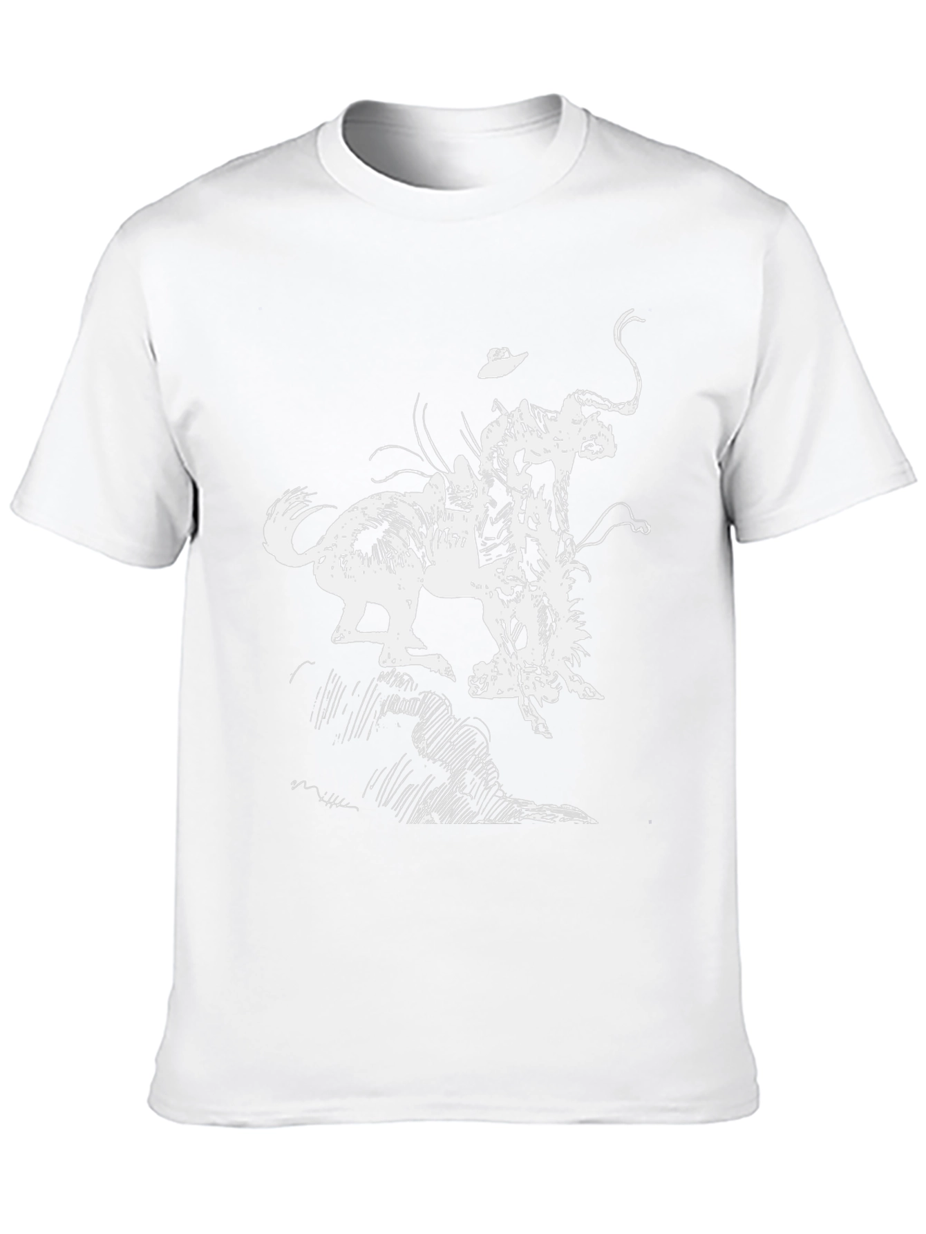 Black Graphic Tee - Bronco Rider T-Shirt