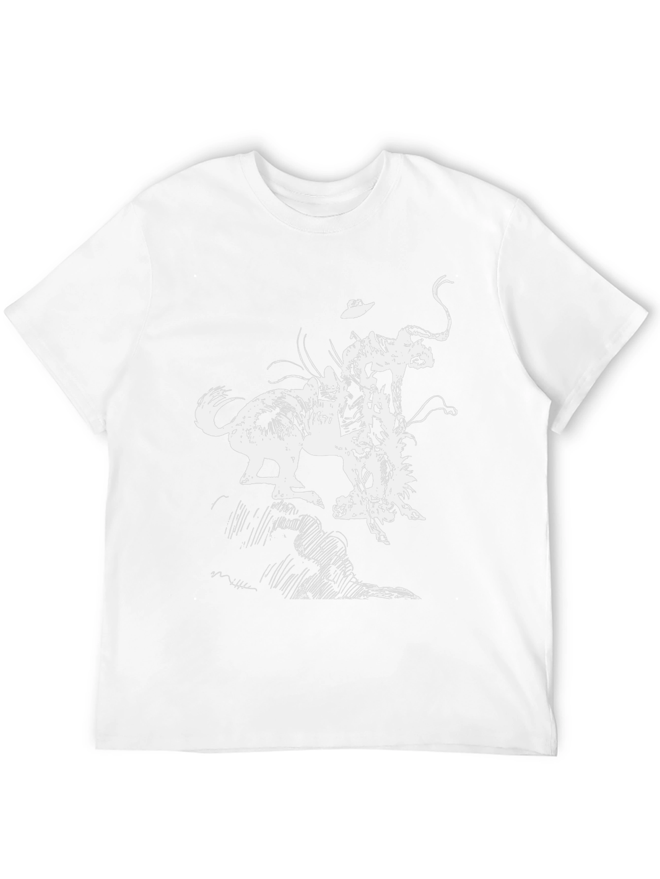Black Graphic Tee - Bronco Rider T-Shirt