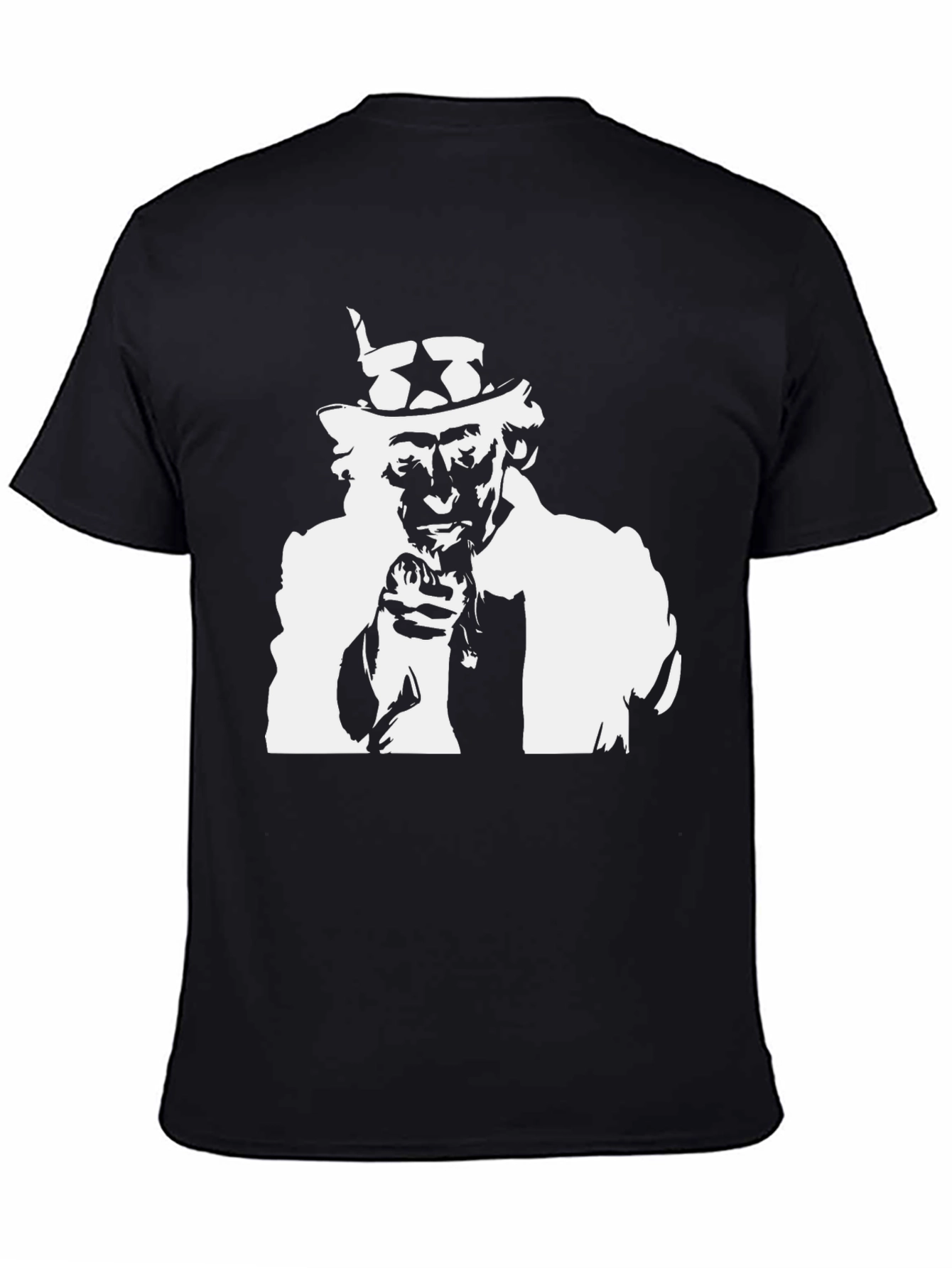 Uncle Sam Graphic T-Shirt - Black Cotton Tee