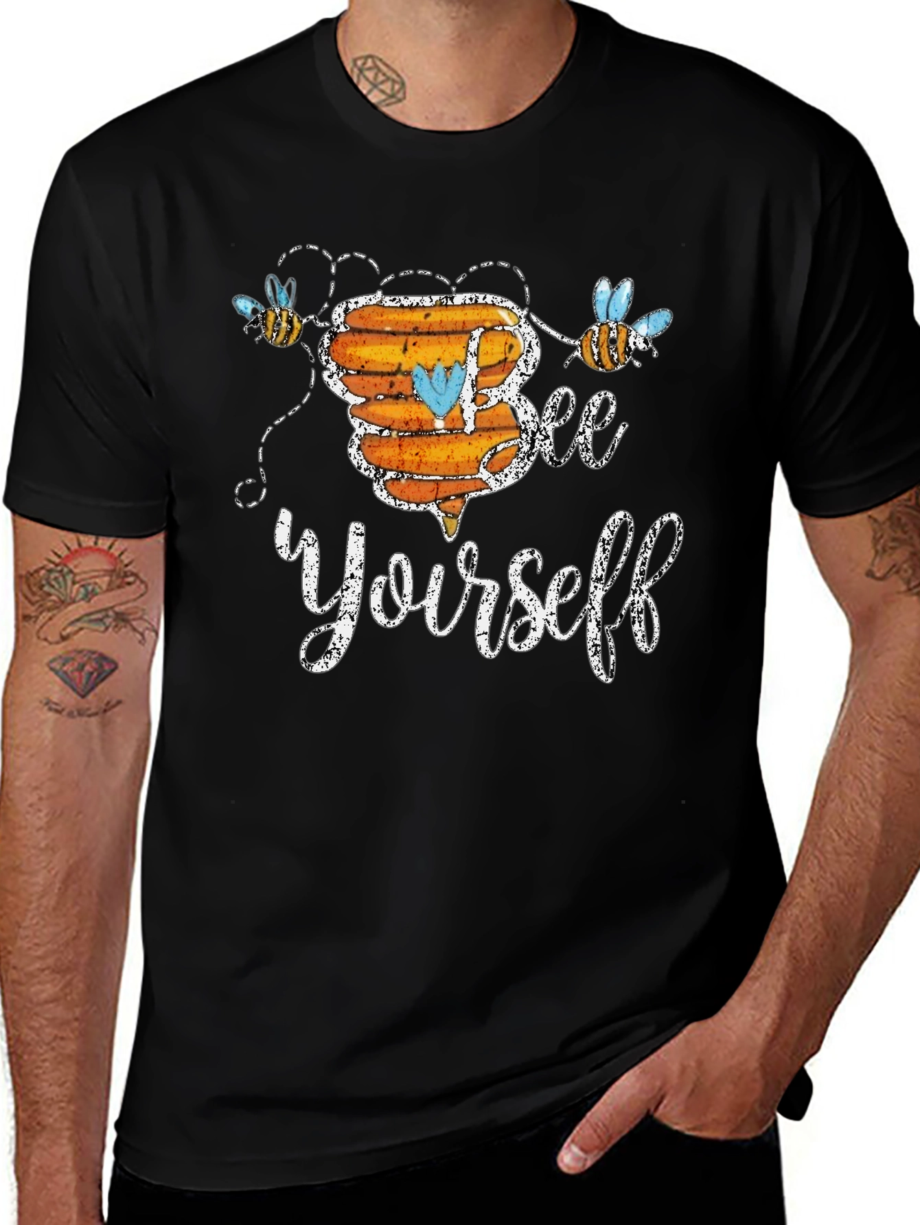 Bee Yourself Graphic T-Shirt - Cute & Comfy