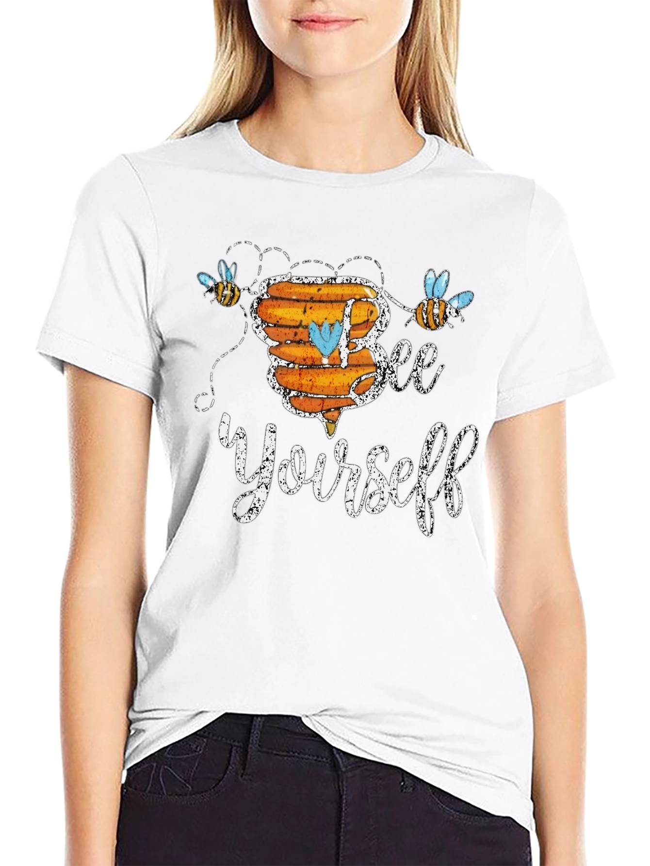 Bee Yourself Graphic T-Shirt - Cute & Comfy
