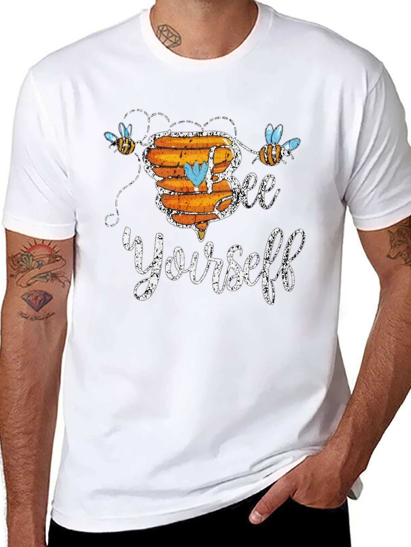 Bee Yourself Graphic T-Shirt - Cute & Comfy