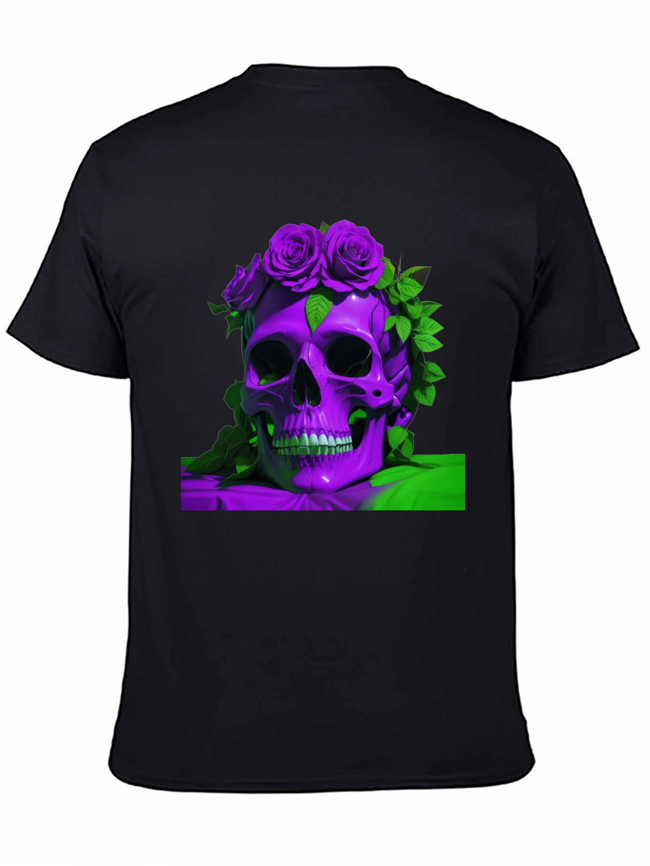 Skull & Roses Graphic Tee - Unique Design