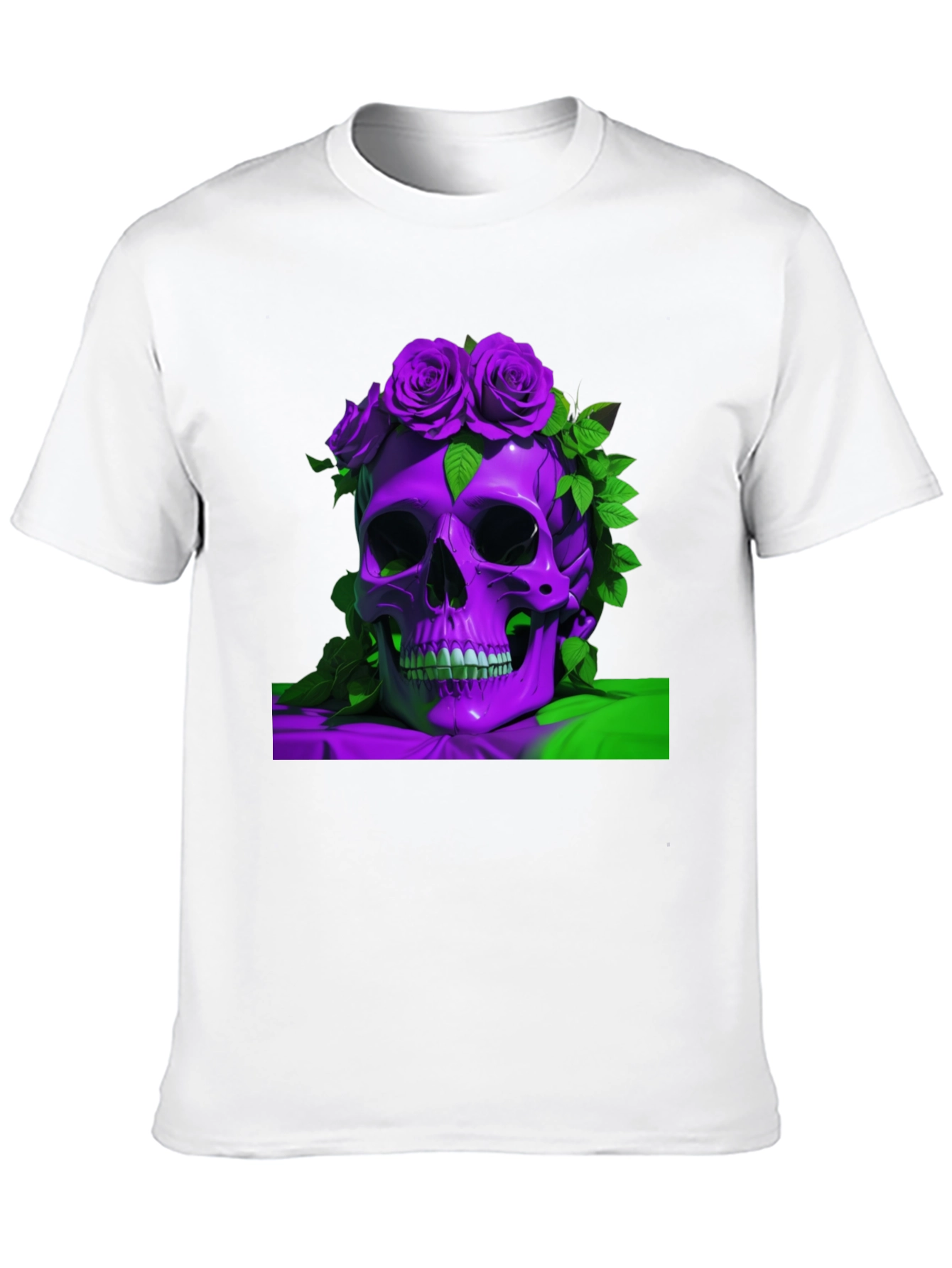 Skull & Roses Graphic Tee - Unique Design