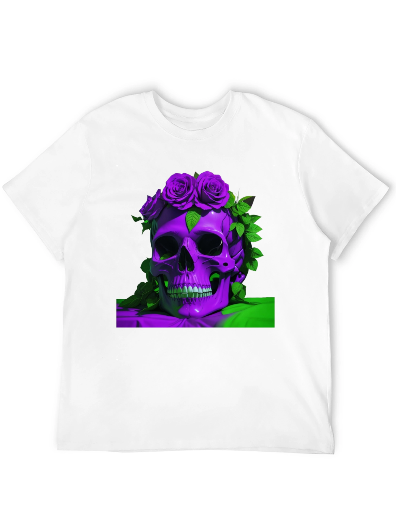 Skull & Roses Graphic Tee - Unique Design