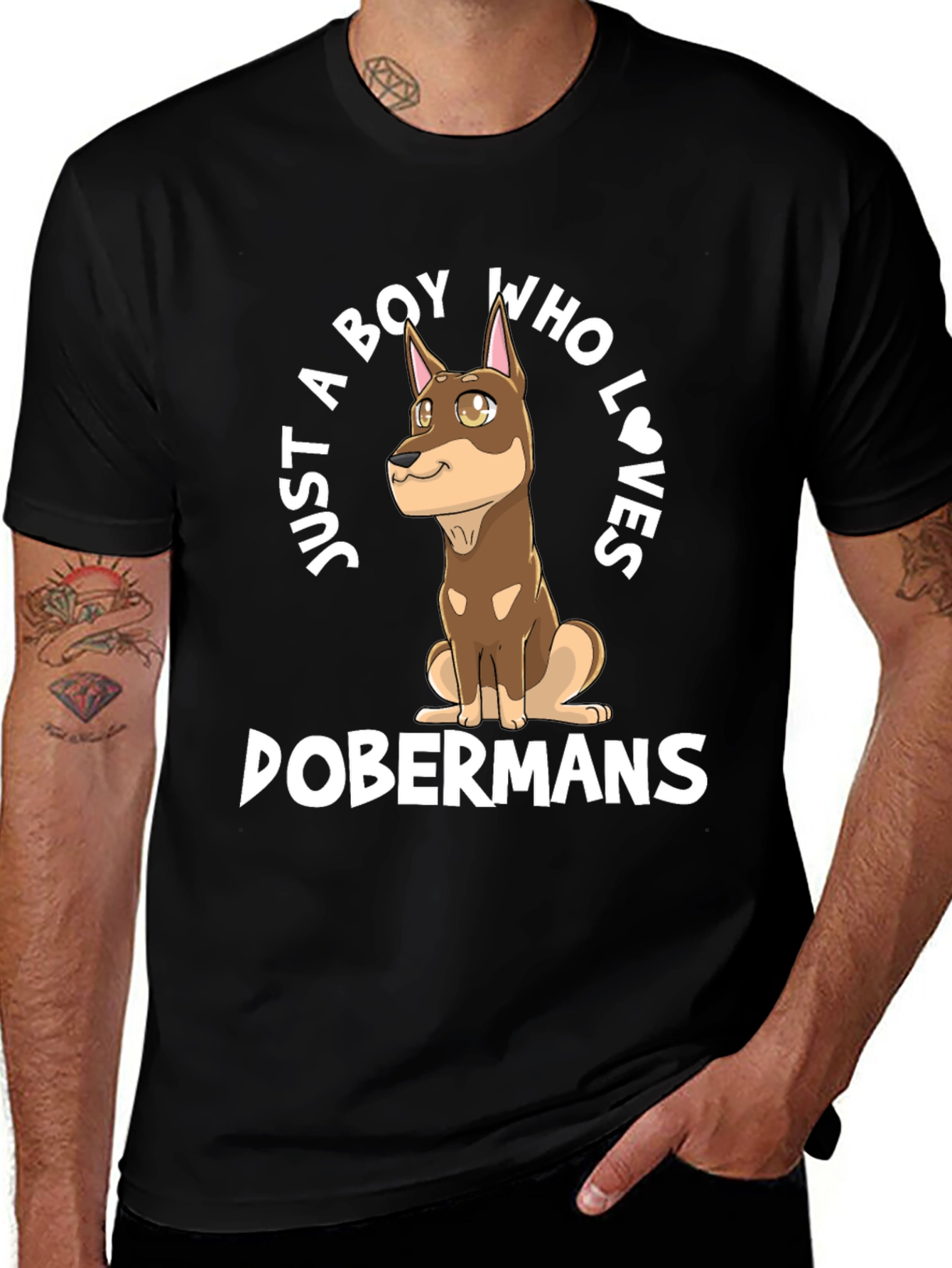 Boy Who Loves Dobermans T-Shirt