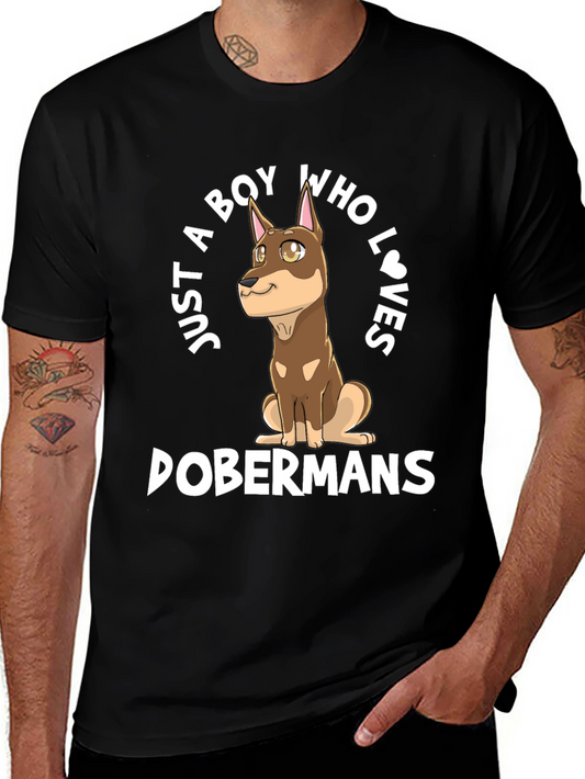 Boy Who Loves Dobermans T-Shirt