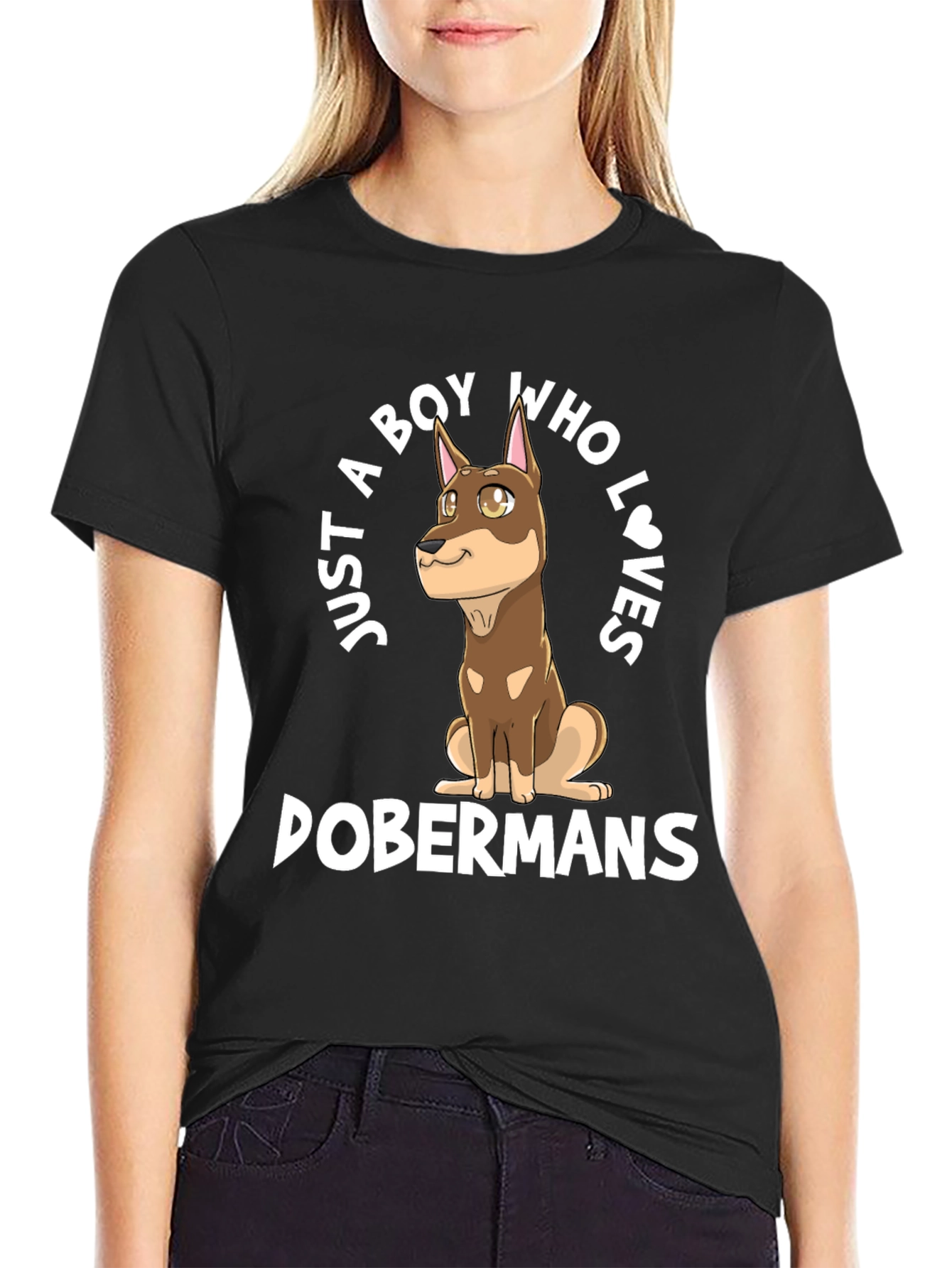 Boy Who Loves Dobermans T-Shirt